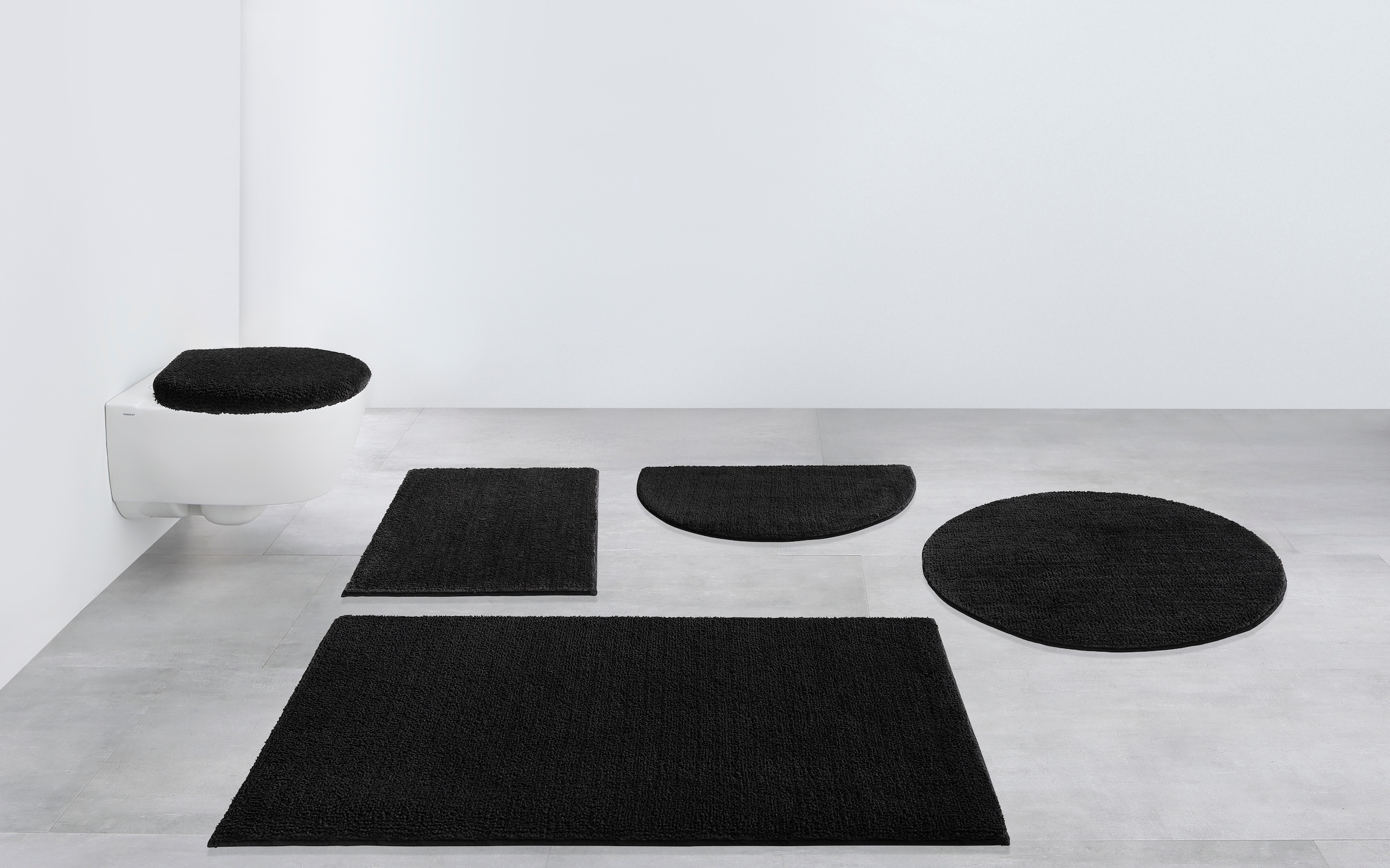 my home Badematte »Vanessa, Badvorleger, Badezimmer Teppich«, rutschhemmend beschichtet, schnell trocknend-fußbodenheizungsgeeignet-strapazierfähig, Badteppich, weiche Haptik, unifarben