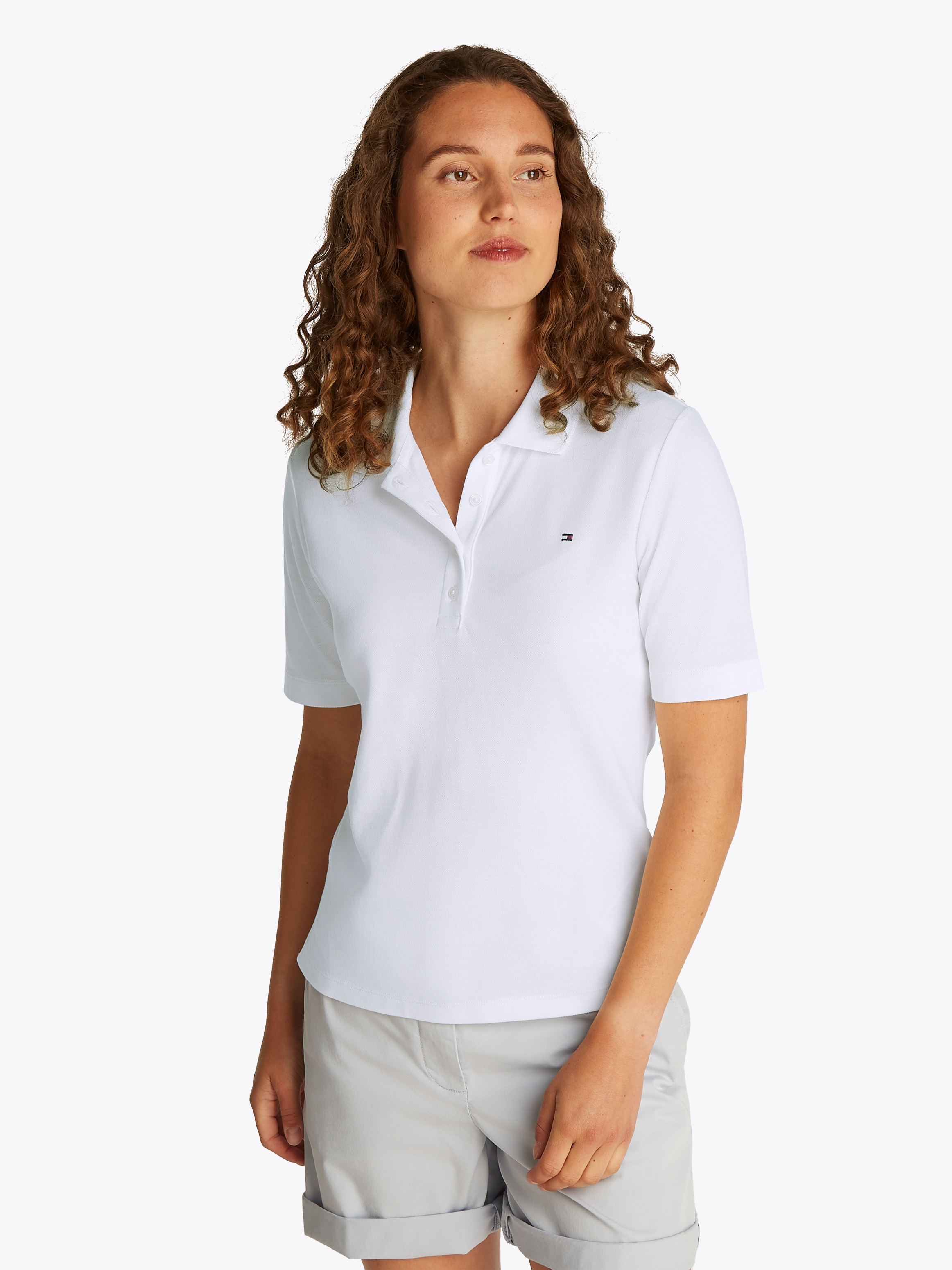 Tommy Hilfiger Poloshirt »1985 Regular Fit Pique Premium Polo«, mit Logo-Stickerei, mit Seitenschlitzen