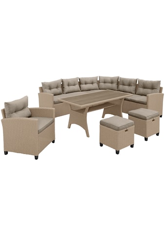 Gartenlounge-Set »Keros Premium«, (Set, 20 tlg., 2x 2er Sofa, 1x Ecke, 1x Sessel, 2x...