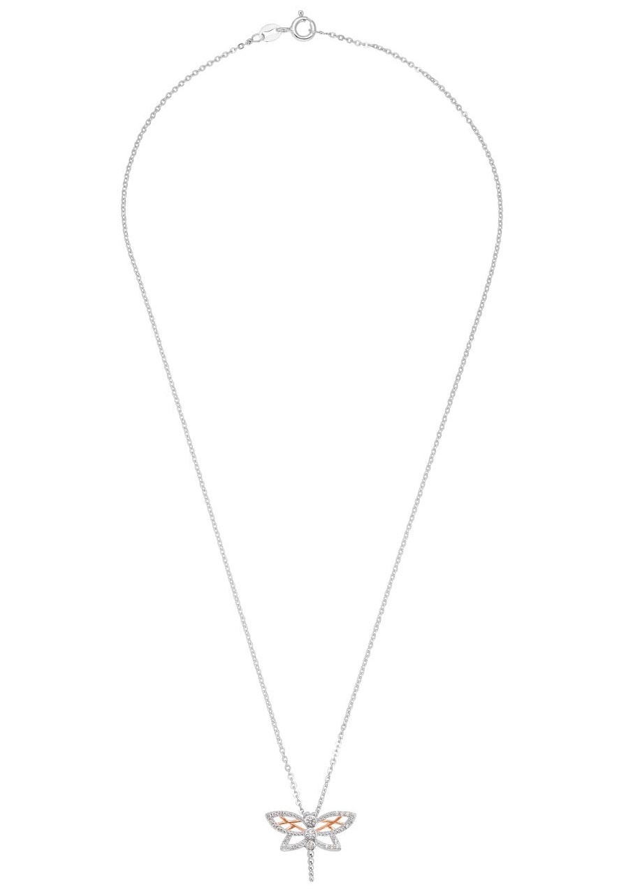 Amor Kette mit Anhänger »Big Butterfly, 2033932«, mit Zirkonia (synth.)