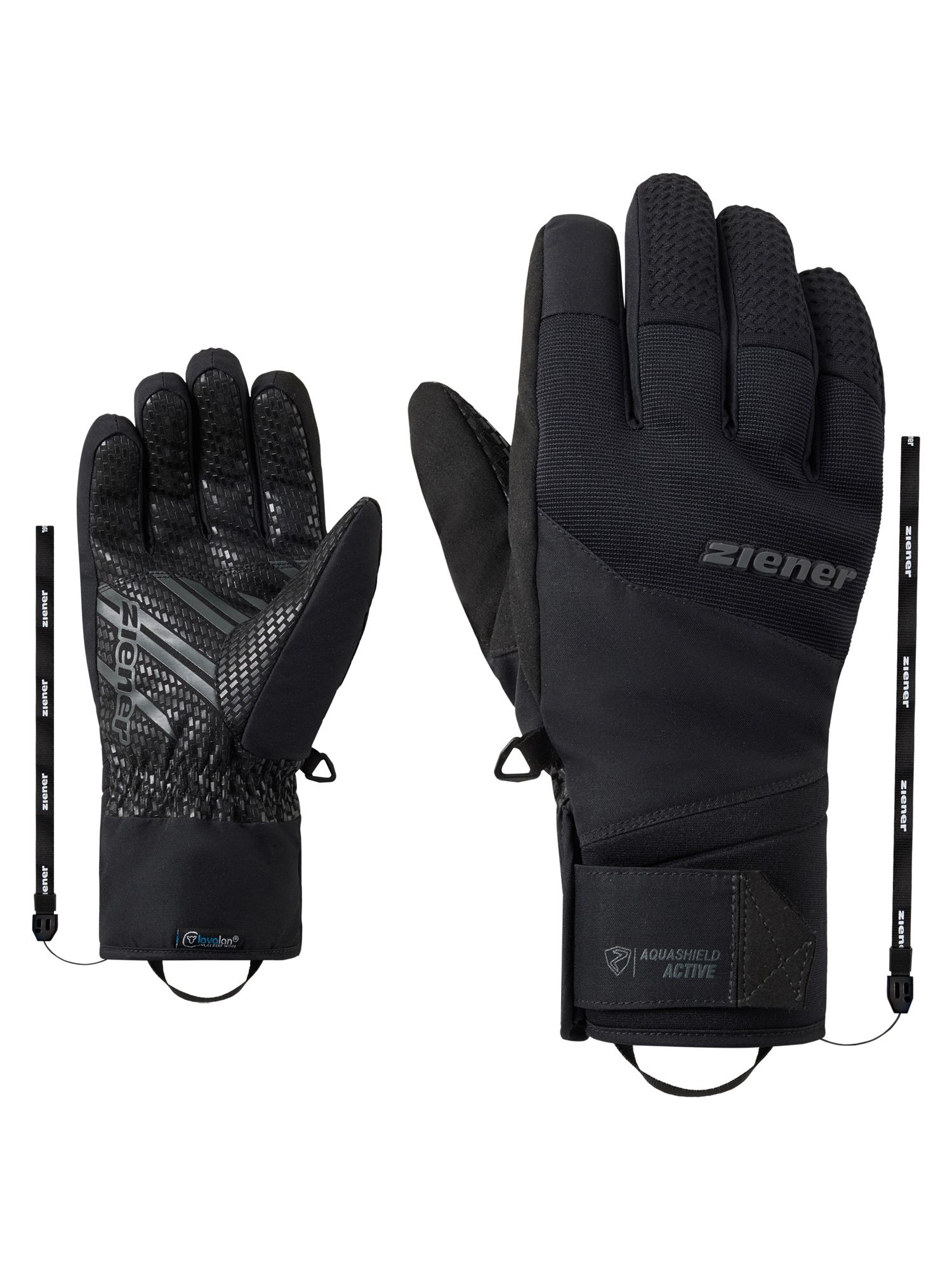 Ziener Skihandschuhe »GASTIUS-Z AQUASHIELD® lavalan®« wasserdicht, winddicht, atmungsaktiv, Wollwattierung