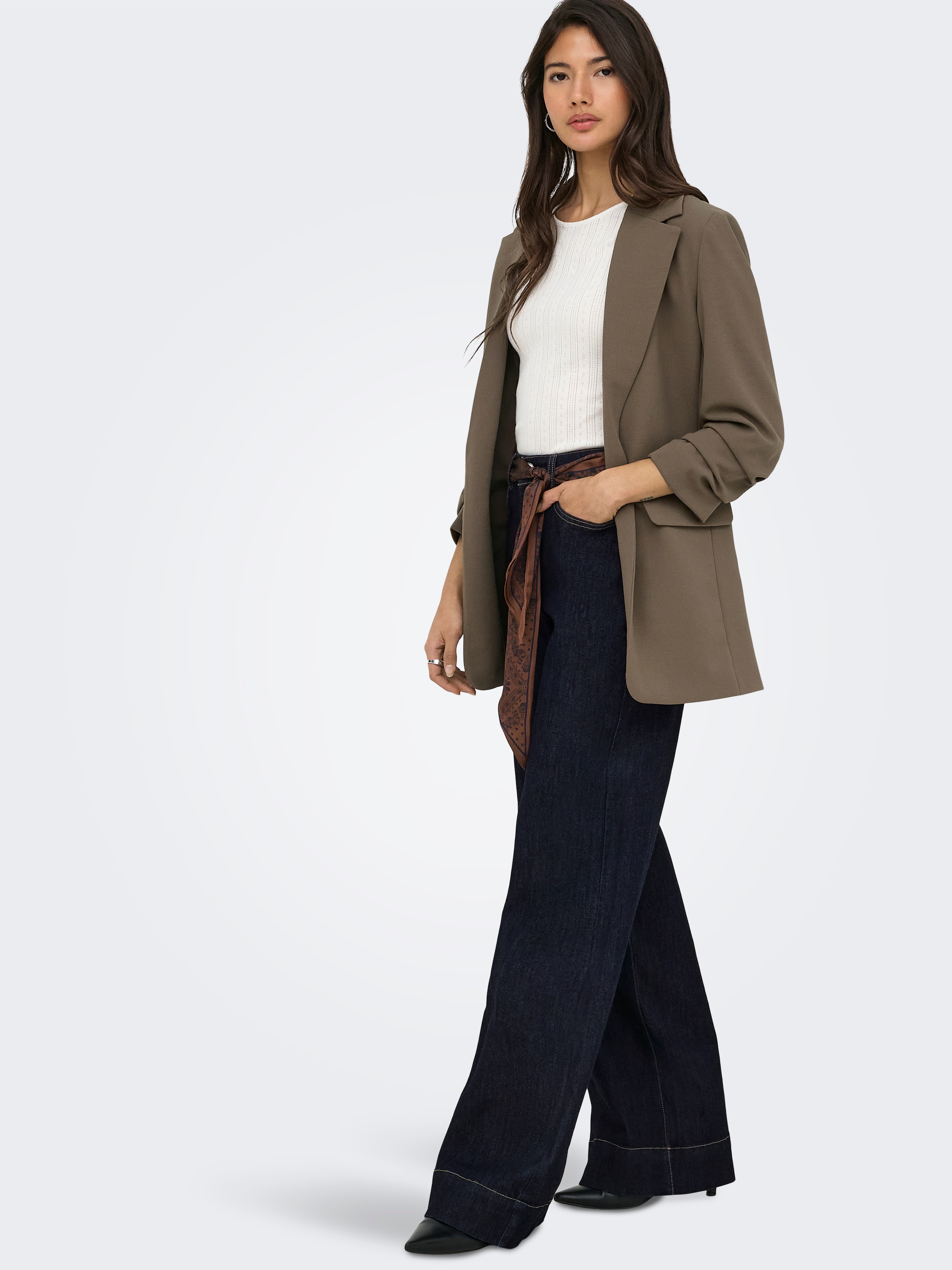 ONLY High-waist-Jeans »ONLMADISON BLUSH HW WD SCF DNM GUA12NOOS« Baumwollmischung, high waist, wide fit