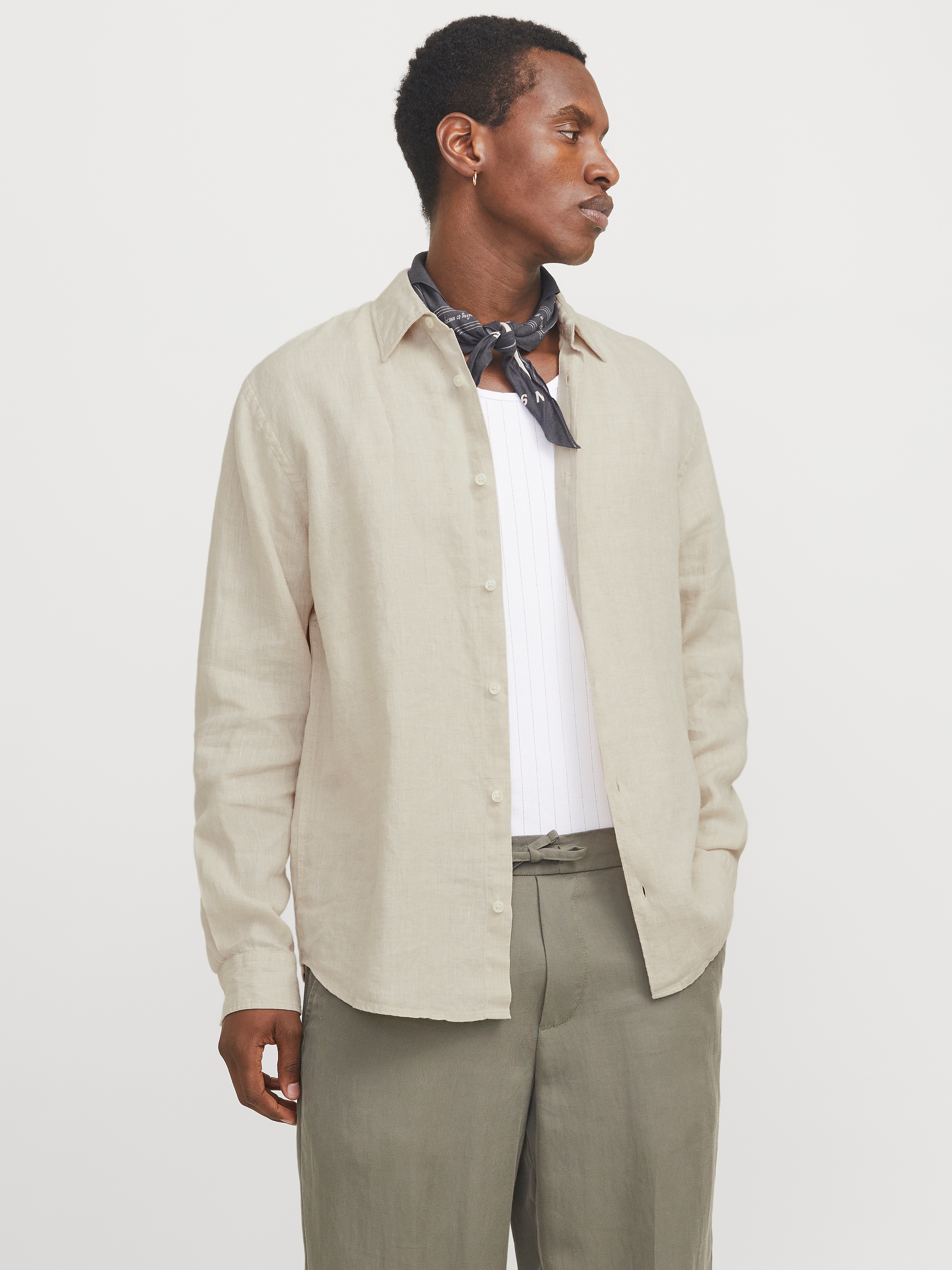 Jack & Jones Langarmhemd »JPRCCLAWRENCE LINEN L/S SHIRT SN«