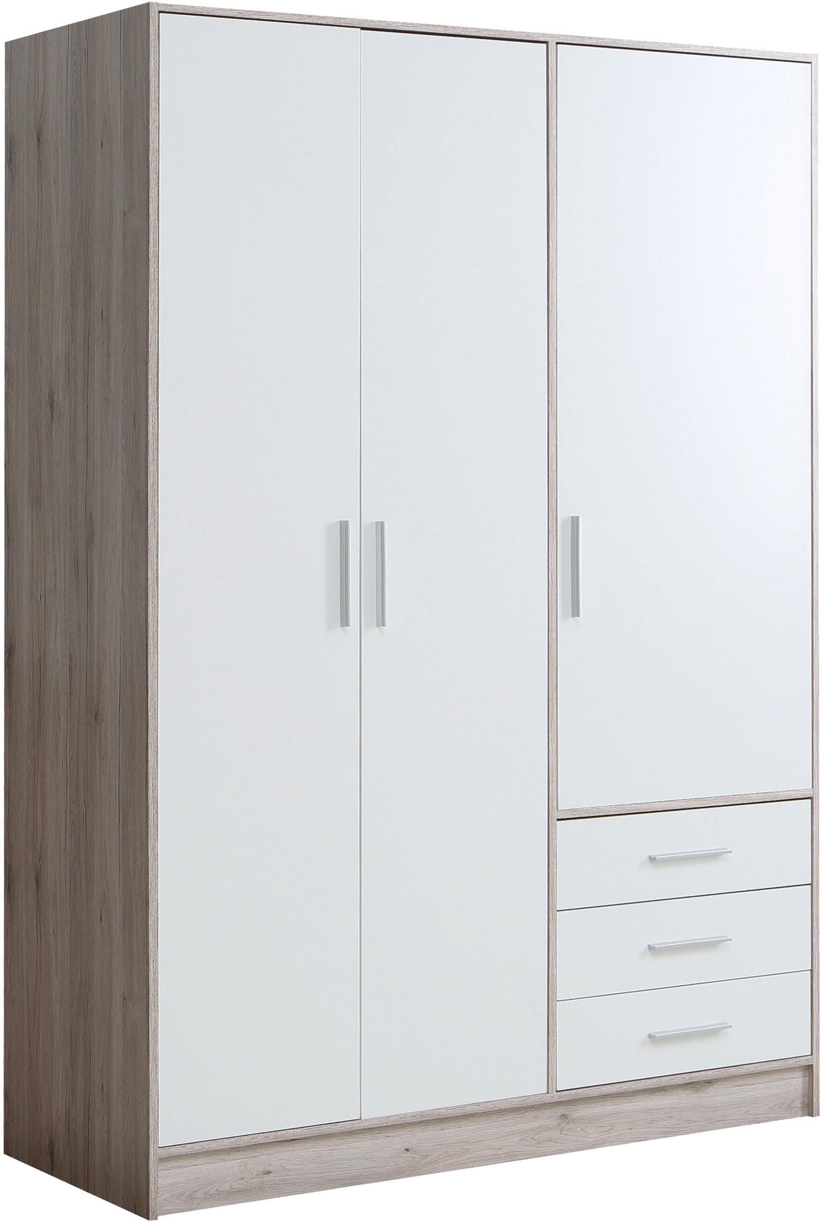 FORTE Kleiderschrank »Jupiter, Made in Europe, mit Schubladen«, (Maße (T/H): 60/200 cm), viel Stauraum, 2 Breiten und 4 Farben