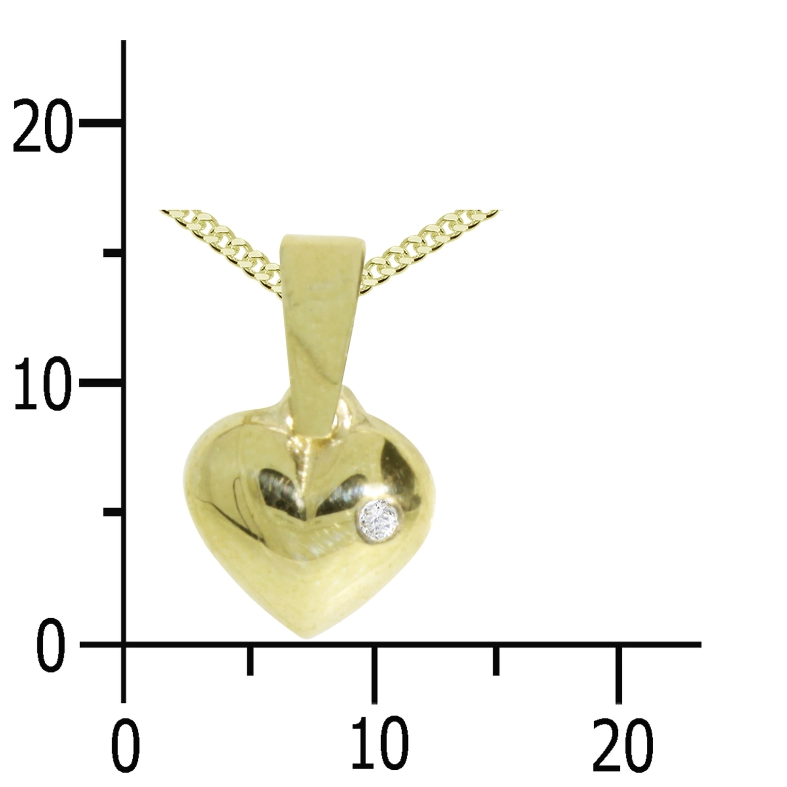 OSTSEE-SCHMUCK Kette und Anhänger Set »- Herz - Gold 333/000 -,«
