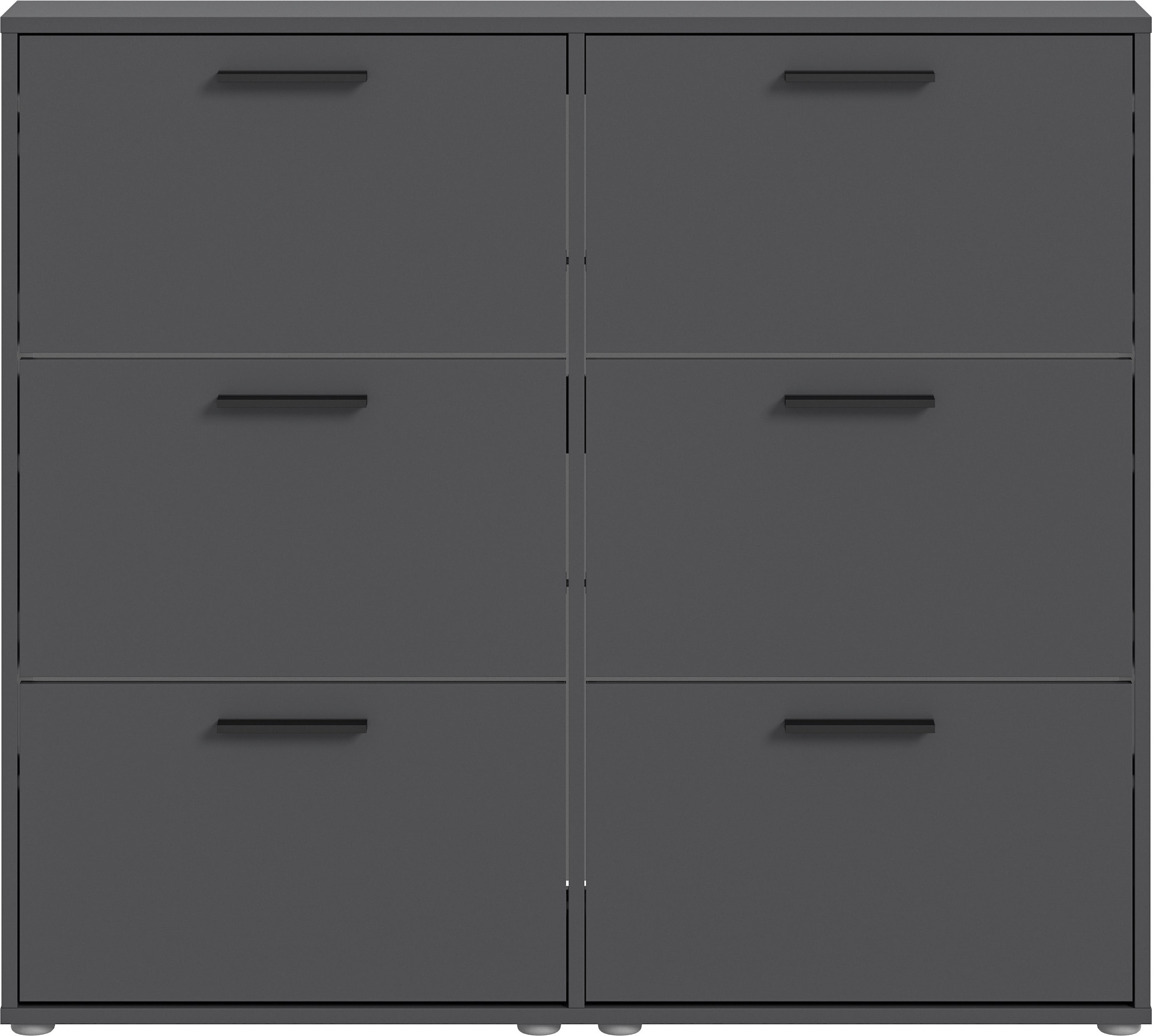 HBZ Schuhkommode »Sam Schuhkipper, Schuhschrank BxHxT 116x103x17 cm«, (1 St.), mit 6 Klappen