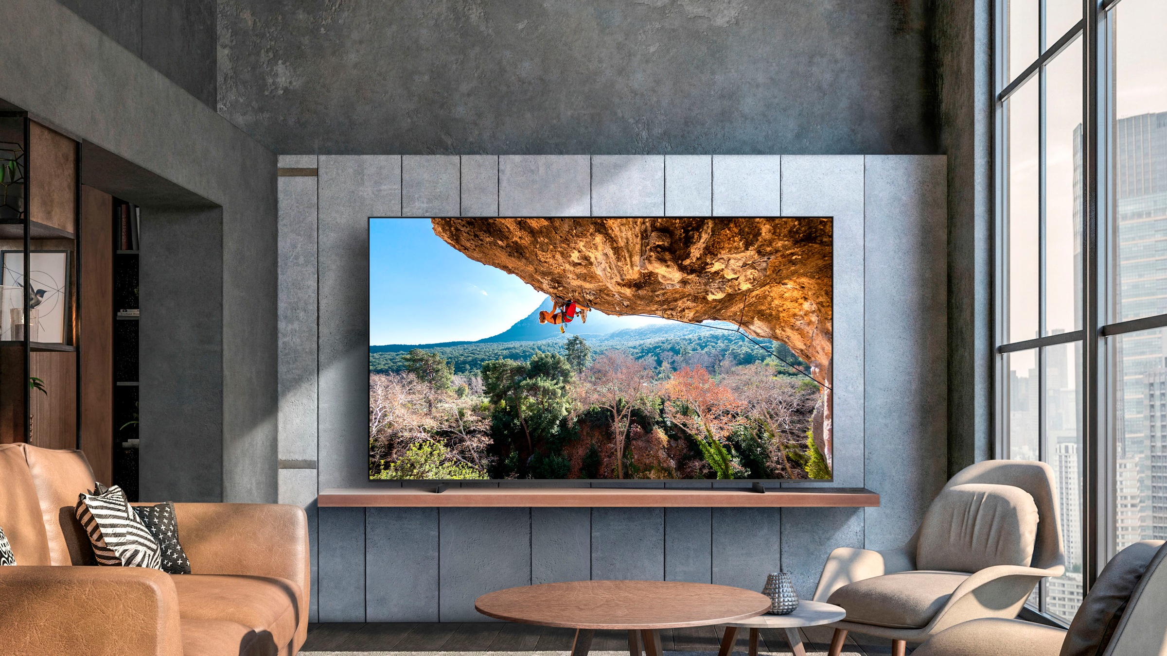 Samsung LED-Fernseher »GU98DU9079U«, 4K Ultra HD, Smart-TV, Crystal UHD, Q-Symphony, Dolby Surround Sound, Triple Tuner, Smart-Hub