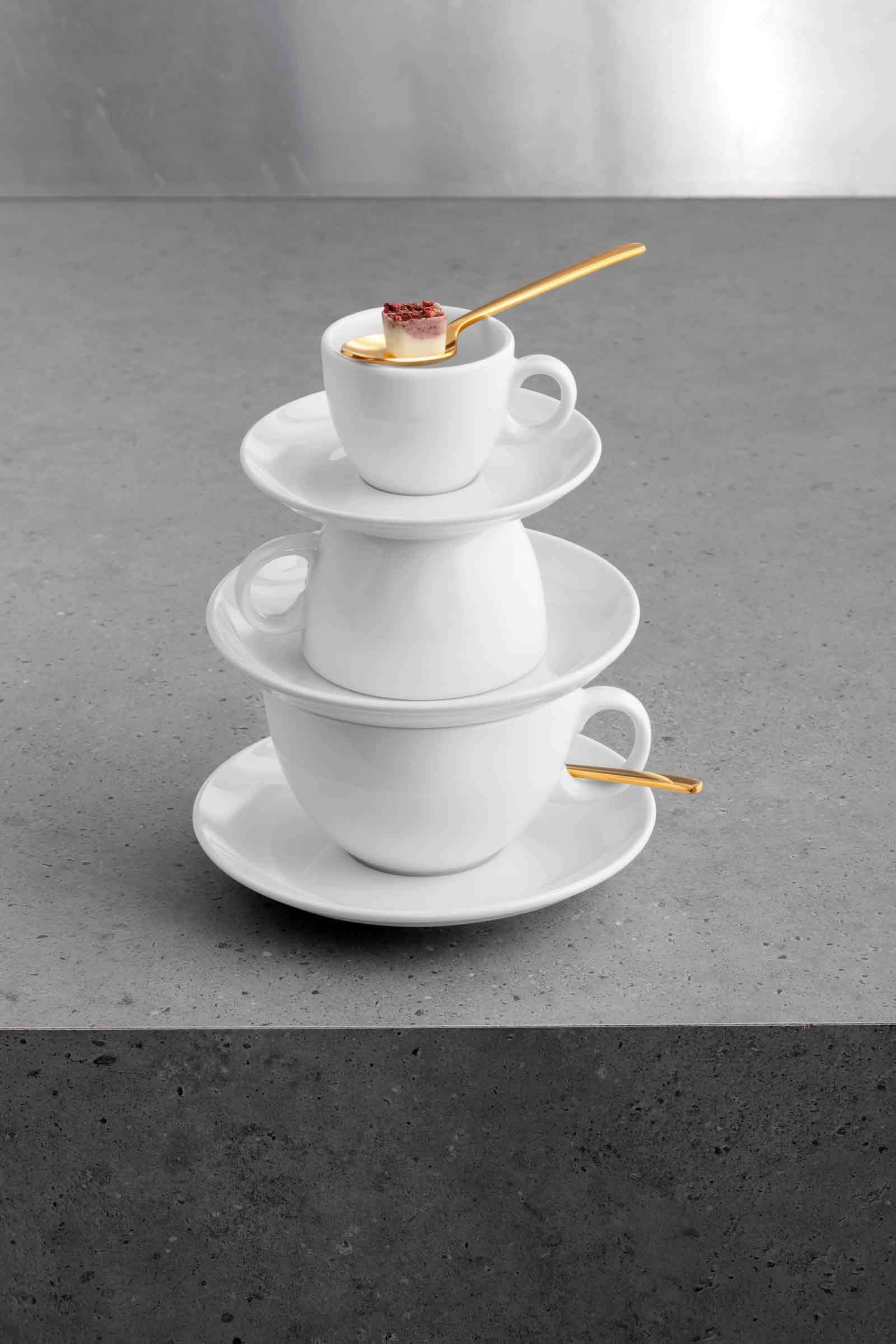 Seltmann Weiden Espressotasse »Espressotasse mit Untertasse VIP. 90 ml weiß« Spülmaschinenfest, Mikrowellensicher, Ofenfest