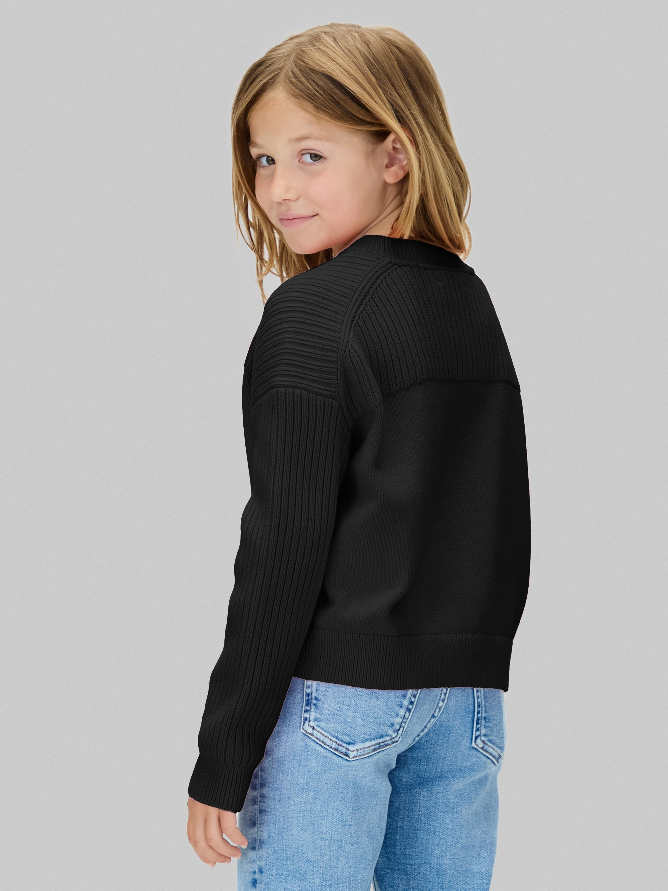 Calvin Klein Jeans Strickpullover »MONOLOGO CN SWEATER«, für Kinder bis 16 Jahre, Logo-Stickerei