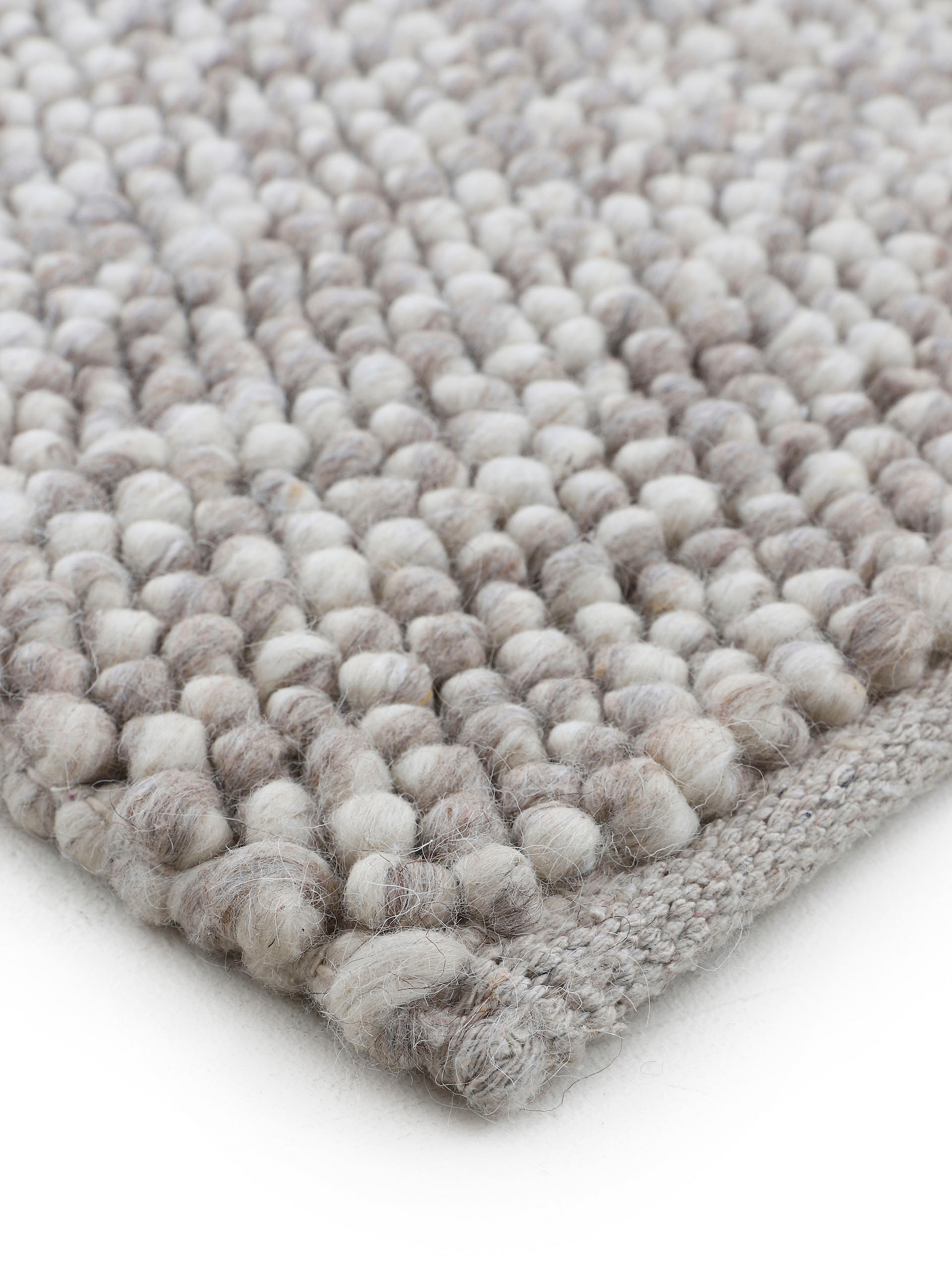 carpetfine Teppich »Calo«, rechteckig, 16 mm Höhe, Handweb Teppich, Uni Farben, meliert, handgewebt, 70% Wolle