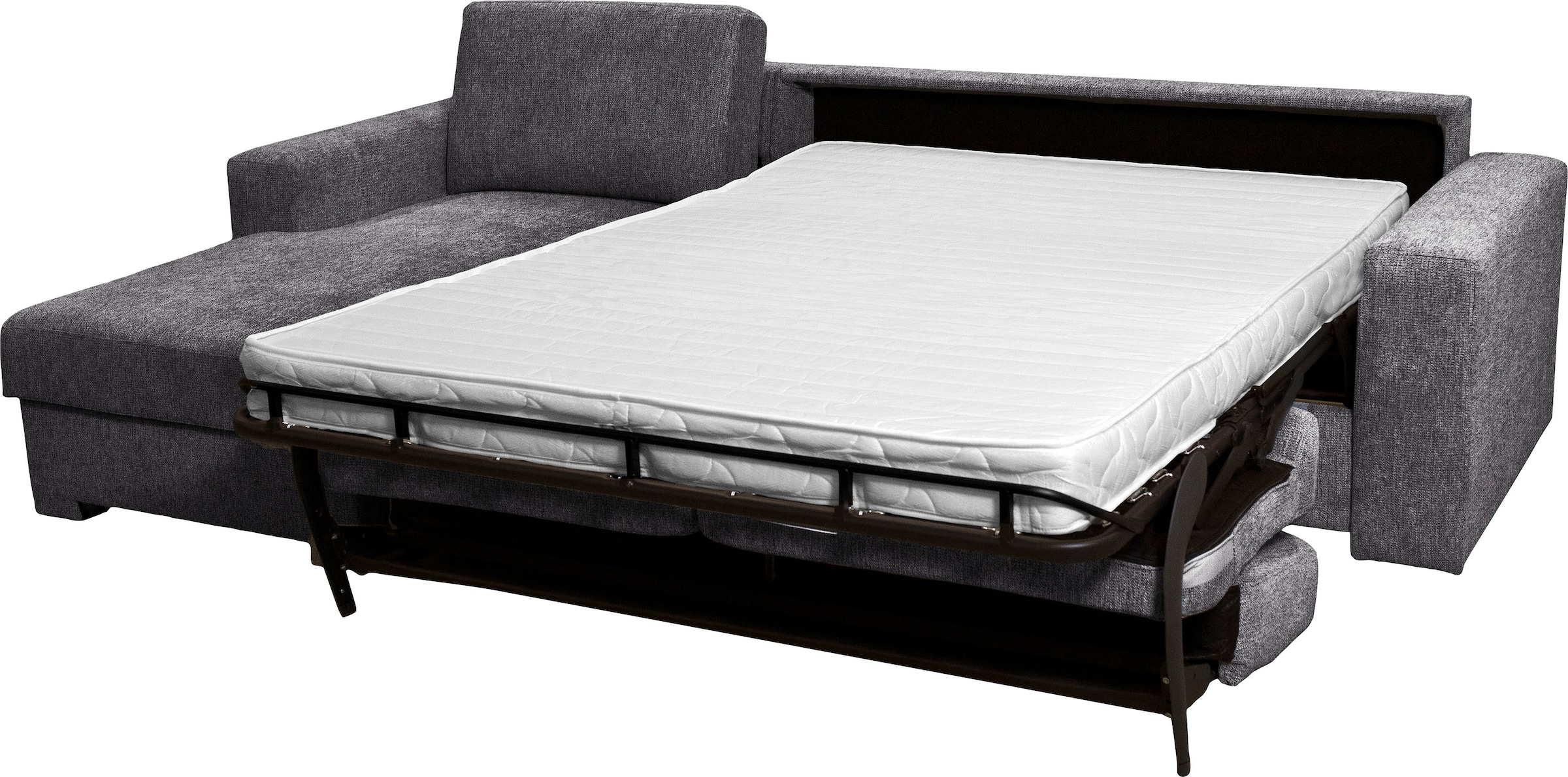 Home affaire Ecksofa »Roma "M" Matratzenhöhe 14 cm, Dauerschlaffunktion, mit Unterfederung,«, Liegemaße ca 143x198 cm, L-Form