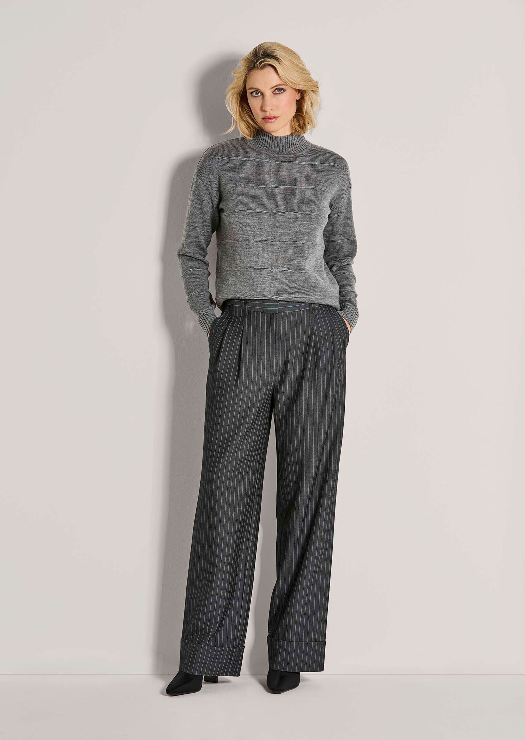 MADELEINE Stoffhose »Stoffhose Nadelstreifenhose mit weitem Bein«