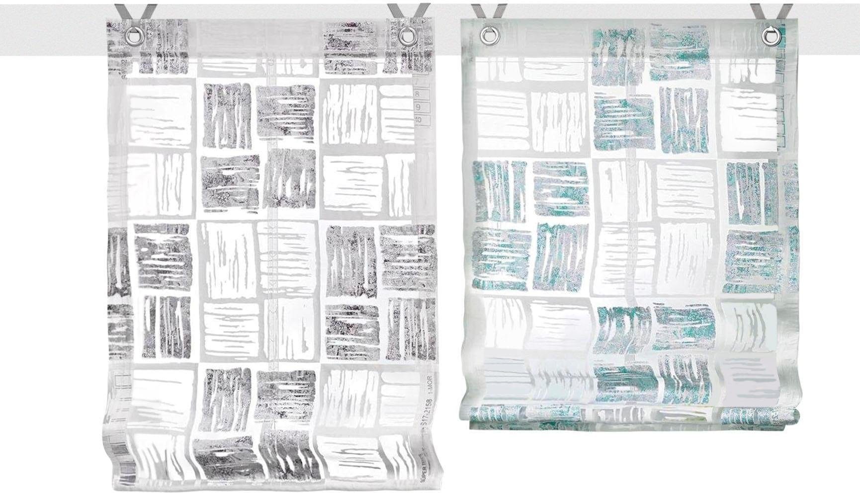 Kutti Raffrollo »Tiziano«, im mit freihängend, Online Polyester, OTTO transparent, Hakenaufhängung bestellen Shop Hakenaufhängung, Viskose