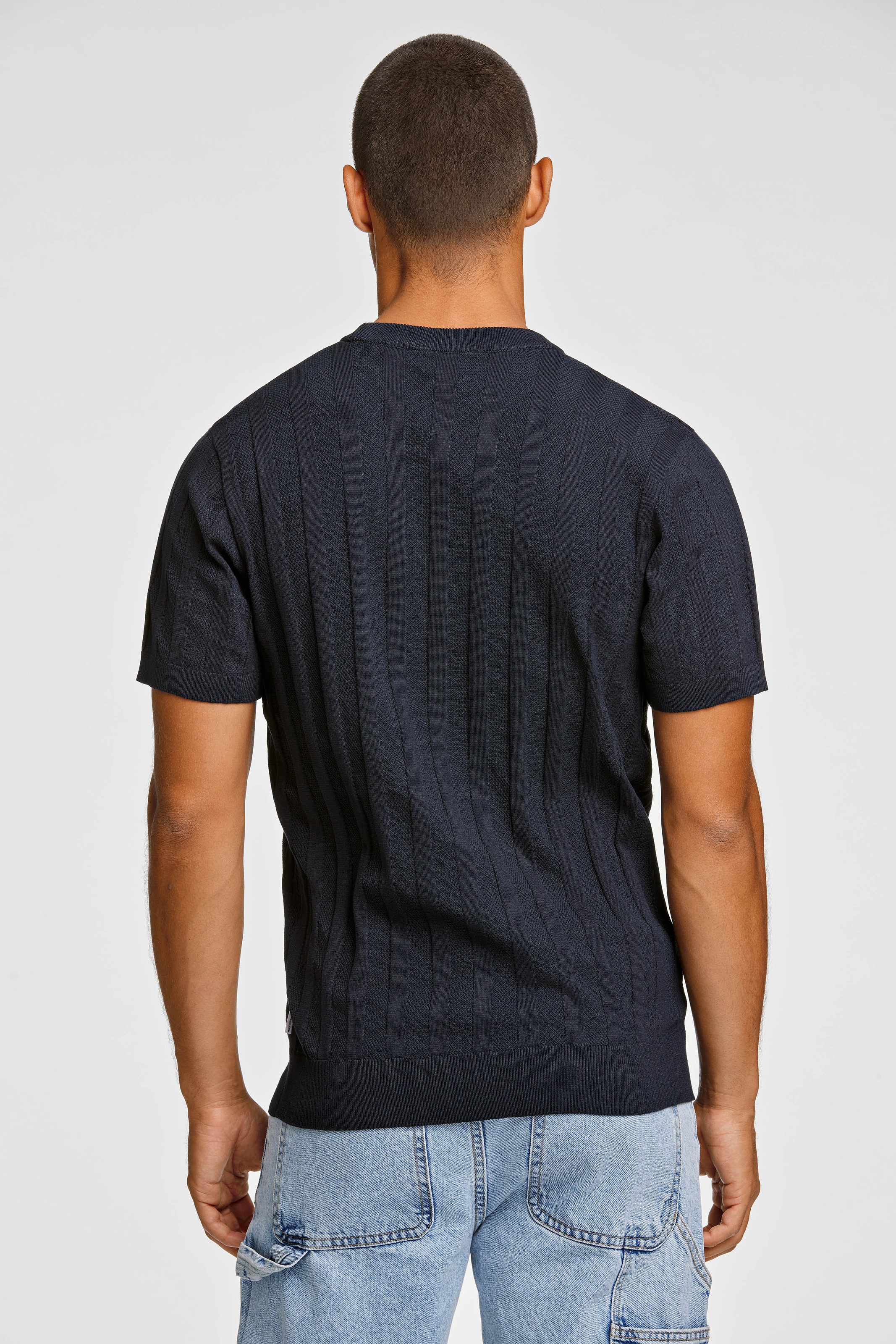 LINDBERGH Kurzarmpullover, mit Struktur-Muster