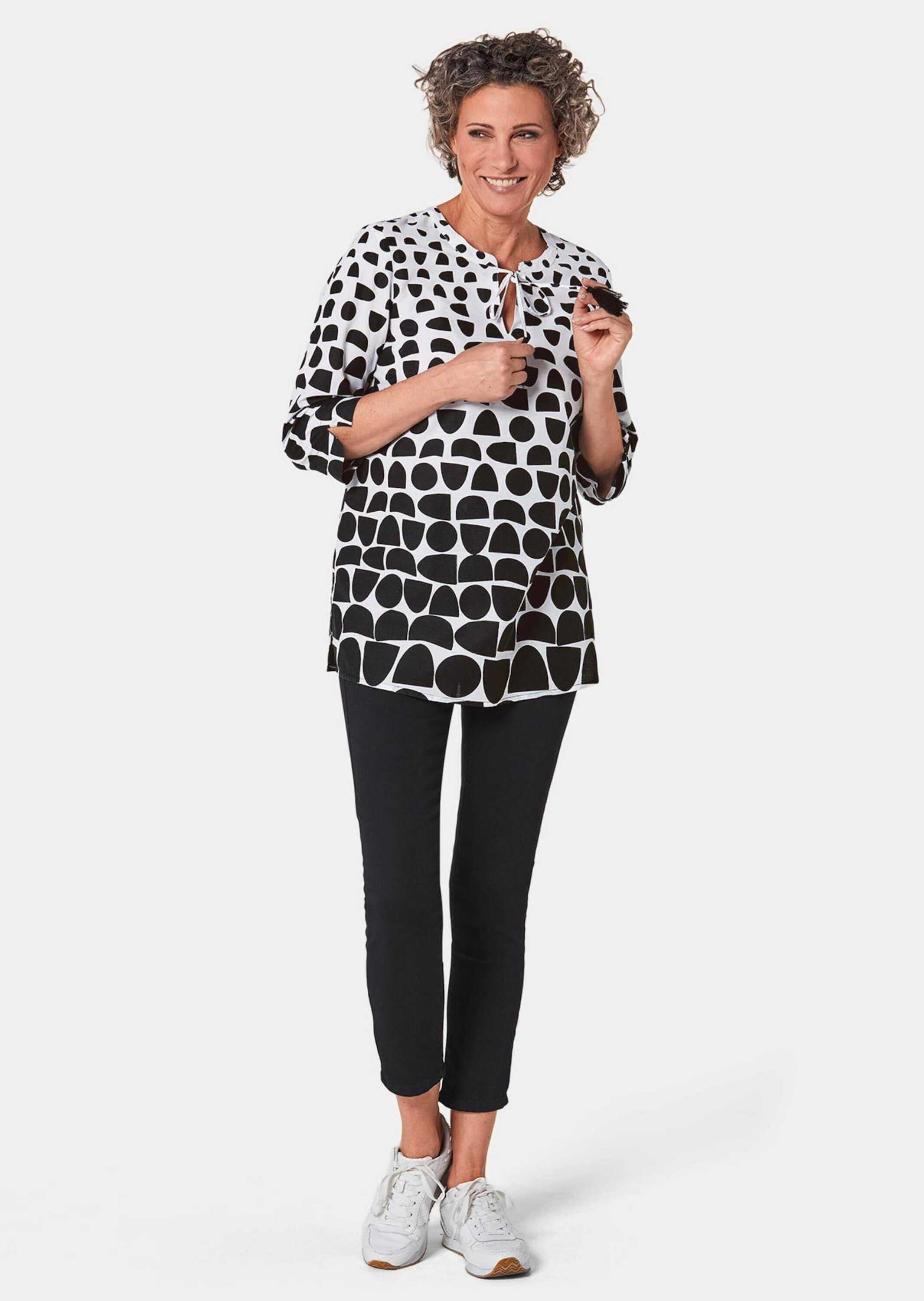 GOLDNER Druckbluse »Druckbluse aus reiner Baumwolle«