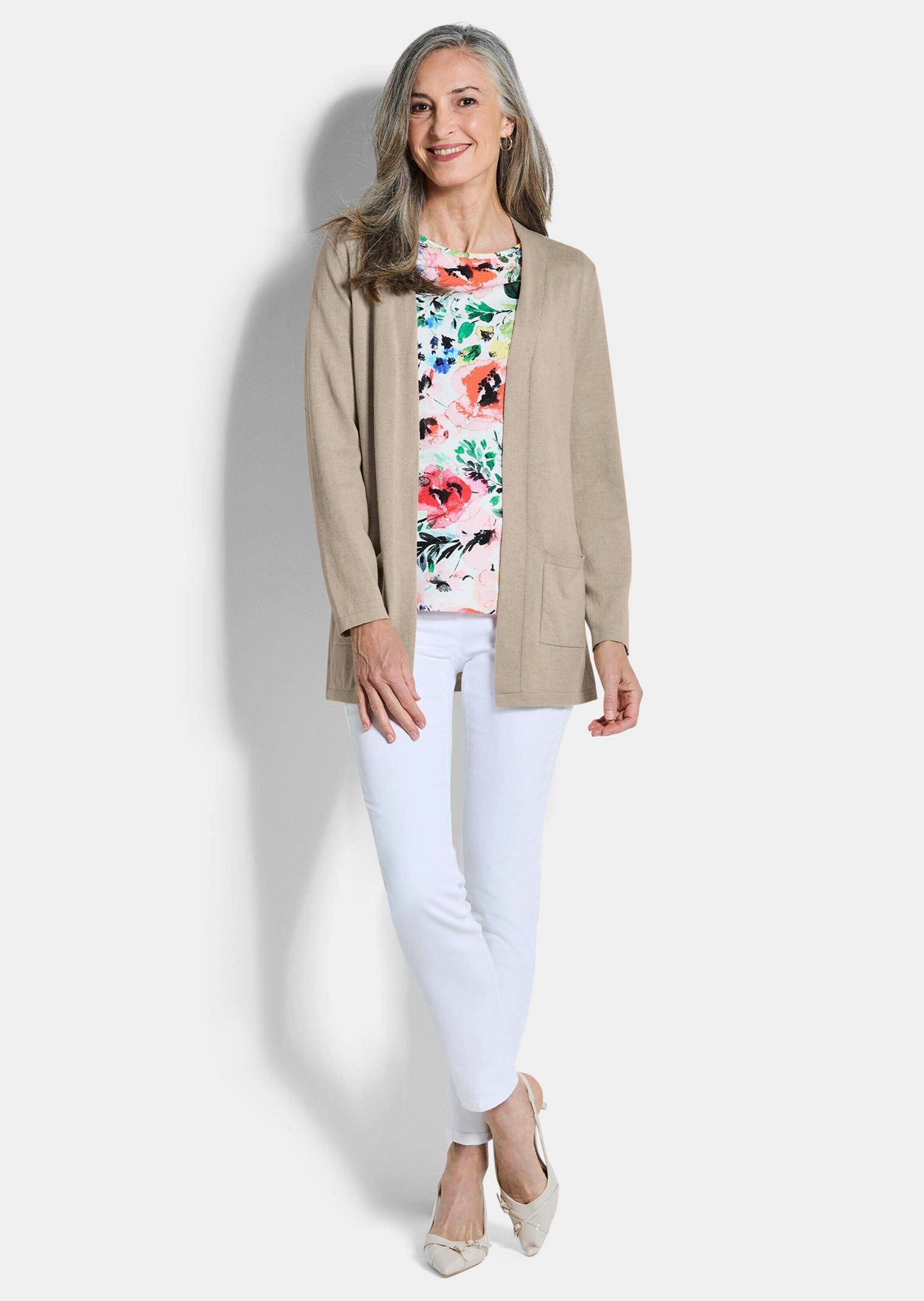 GOLDNER Strickjacke »Kurzgröße Elegante Strickjacke mit Kaschmir« mit Kaschmieranteil