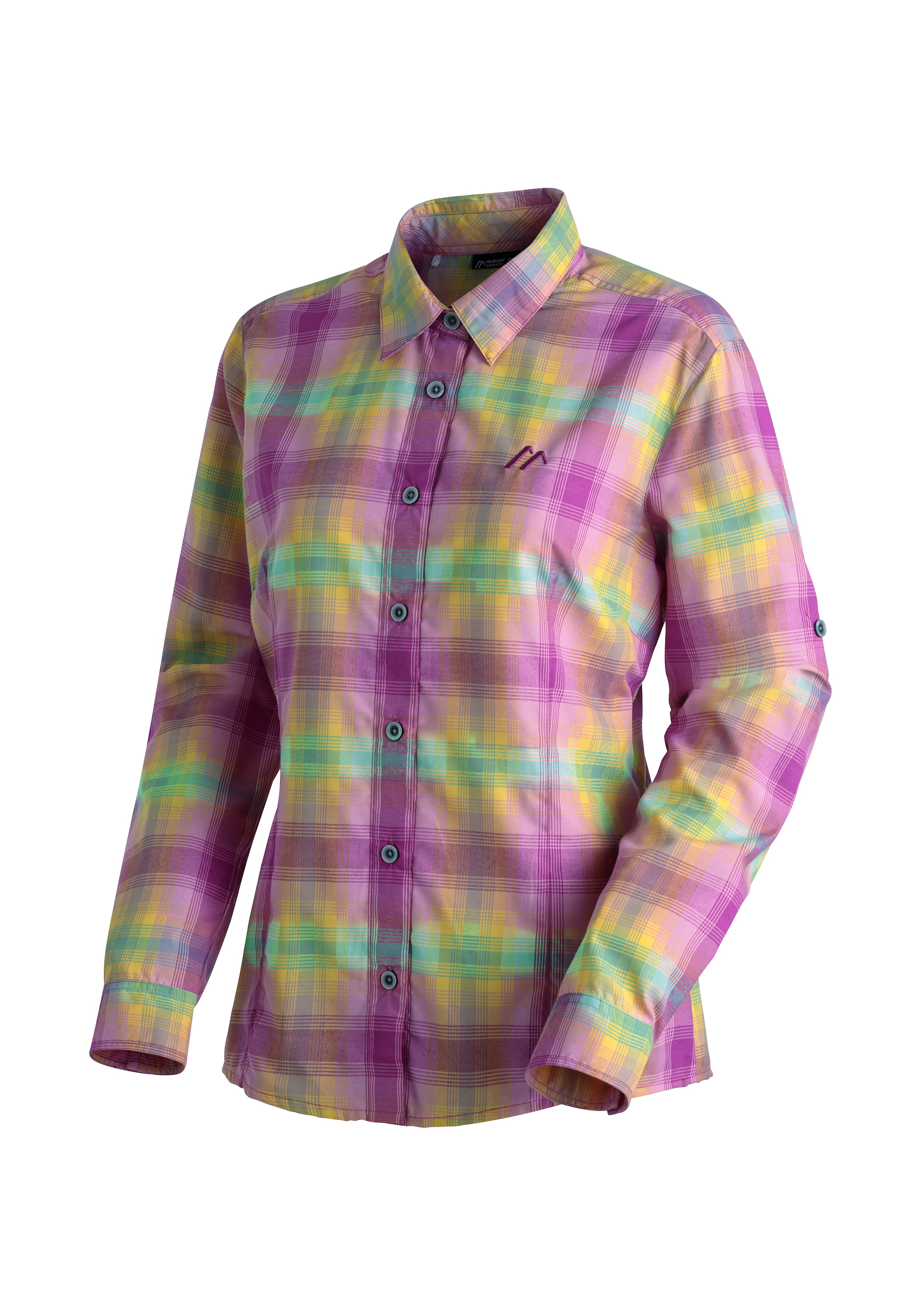 Maier Sports Funktionsbluse »Nanni« Damen Bluse, leichte Langarmbluse, Blusen-Shirt, Karobluse, Reg Fit