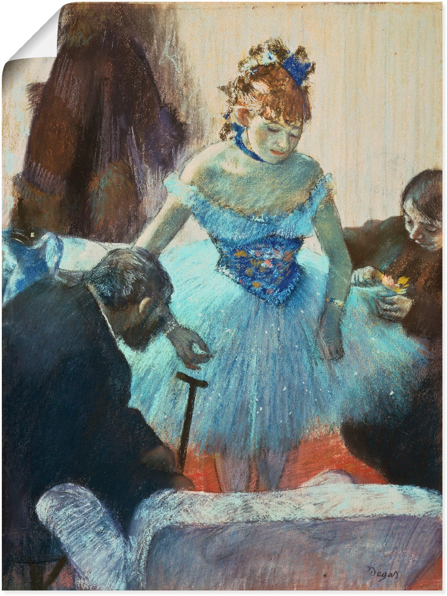 Artland Wandbild »Tänzerin in der Garderobe.«, Frau, (1 St.), in vielen Größen & Produktarten -Leinwandbild, Poster, Wandaufkleber / Wandtattoo auch für Badezimmer geeignet