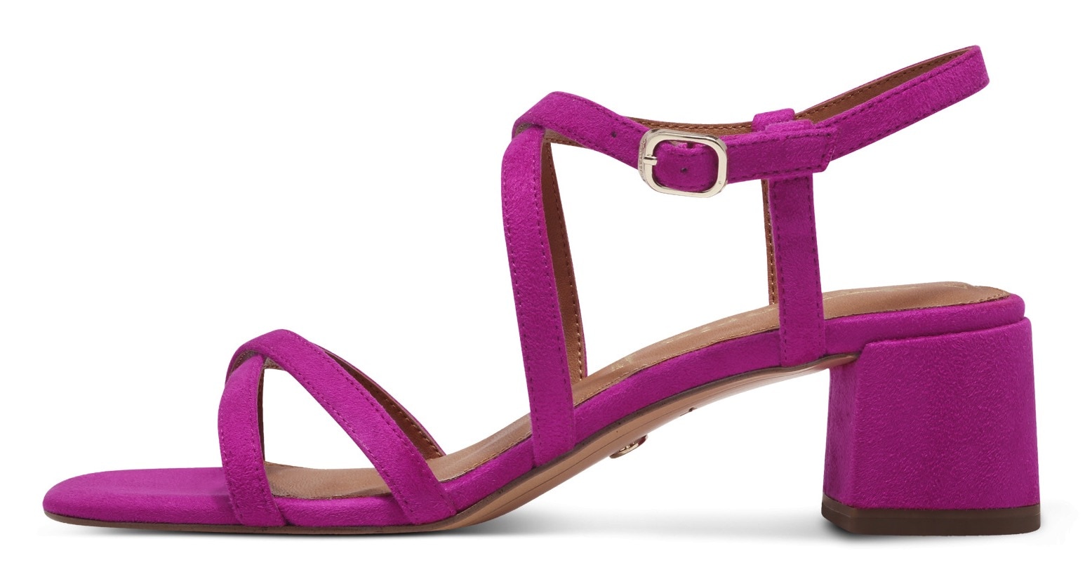 Tamaris Sandalette, Sommerschuh, Sandale, Blockabsatz, mit feinen Riemchen
