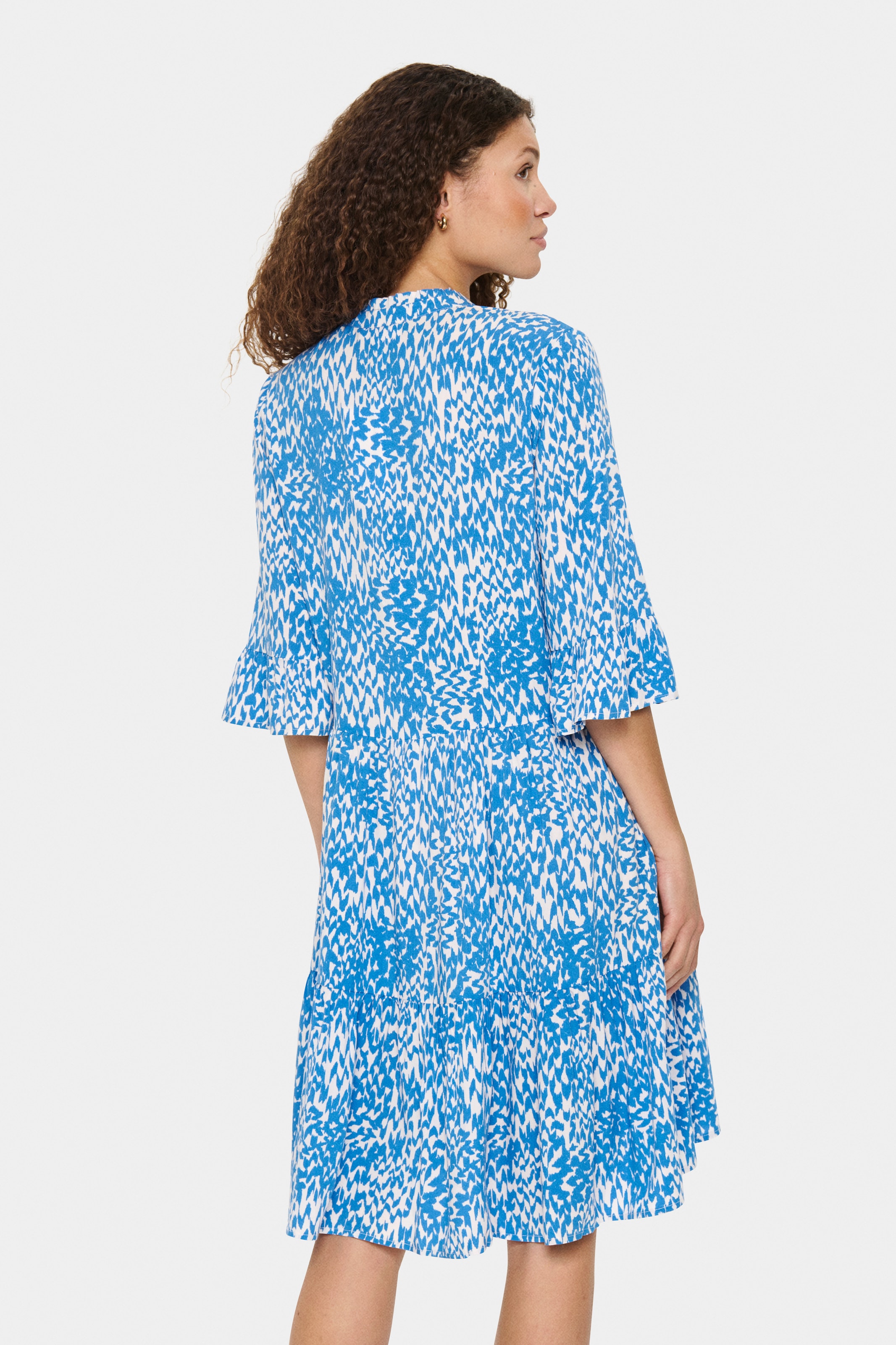Saint Tropez Blusenkleid »EdaSZ Dress«, mit Volant und 3/4 Ärmel
