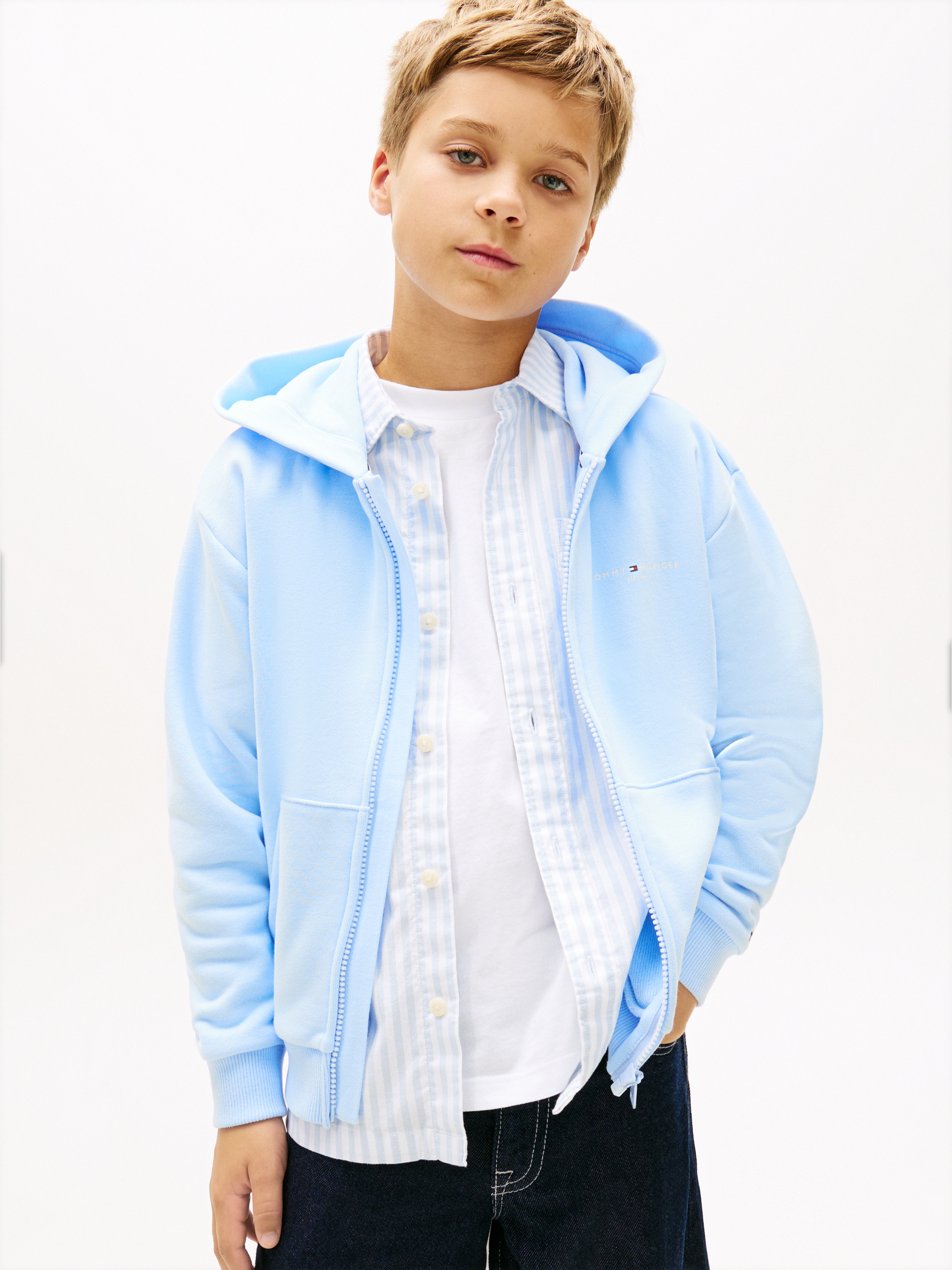 Tommy Hilfiger Kapuzensweatjacke »MINI CORP ZIP THROUGH HOODIE« Kinder bis 16 Jahre