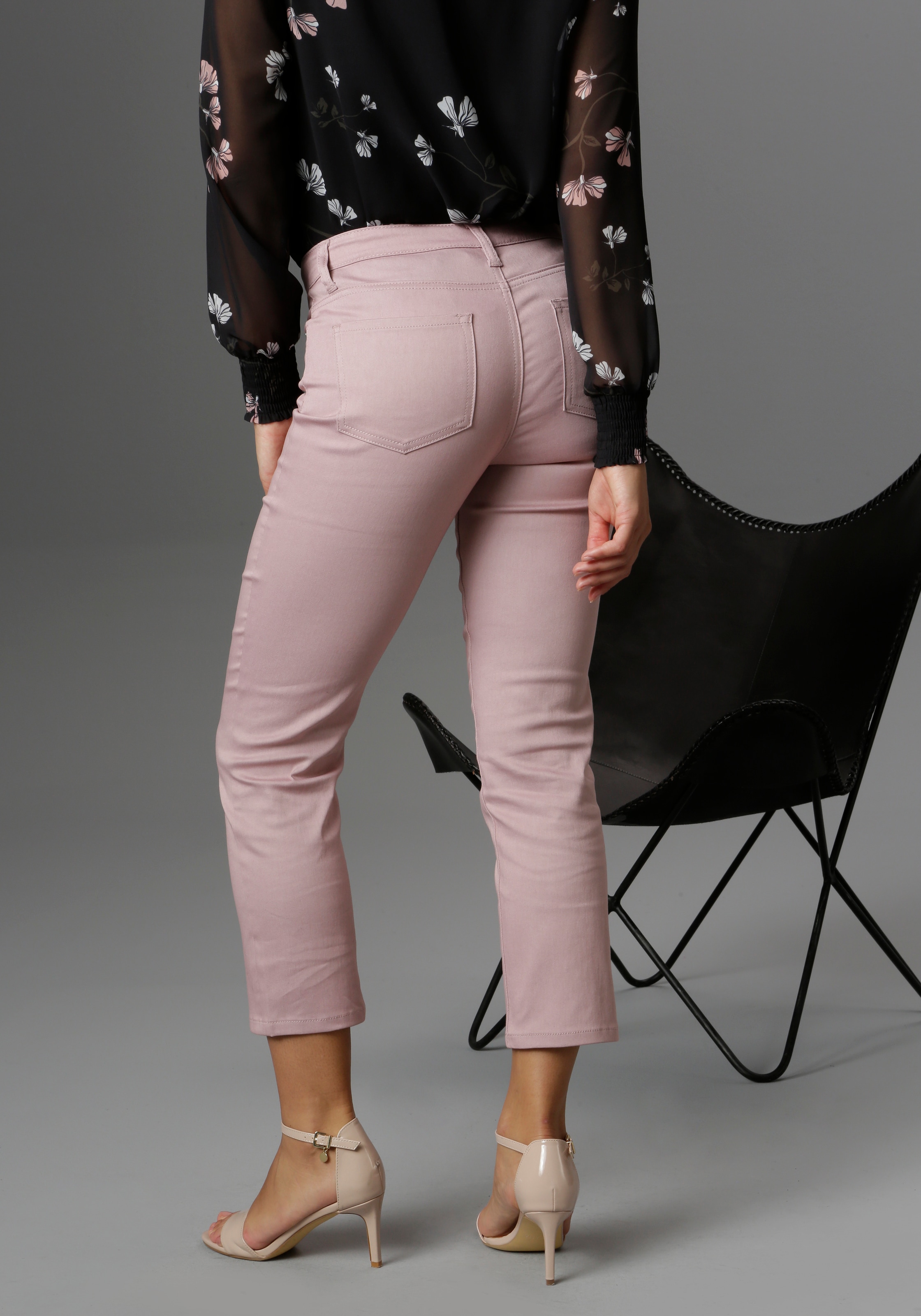 bei cropped Straight-Jeans, Aniston SELECTED Länge in OTTO verkürzter bestellen