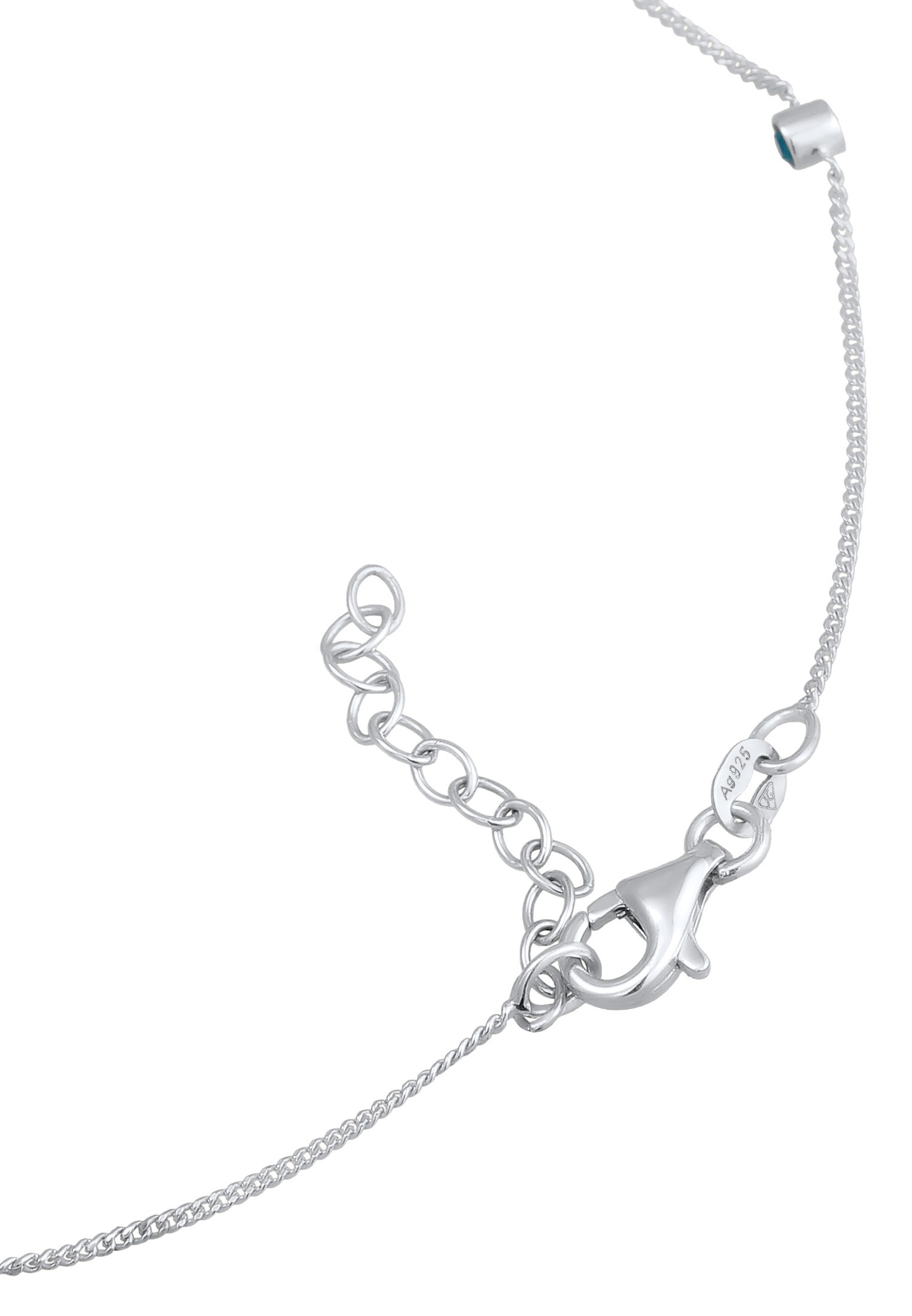 Elli Fußkette »Fußschmuck Fußkettchen 925 Silber, mit Kristallen von Swarovski®«