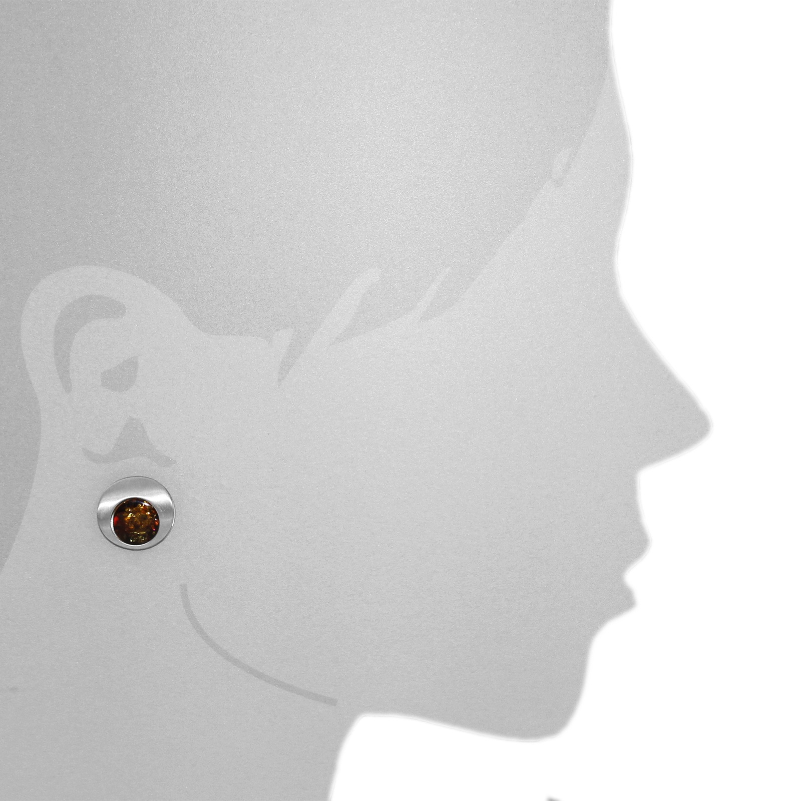 OSTSEE-SCHMUCK Paar Ohrstecker »- Alina - Silber 925/000 - Bernstein«