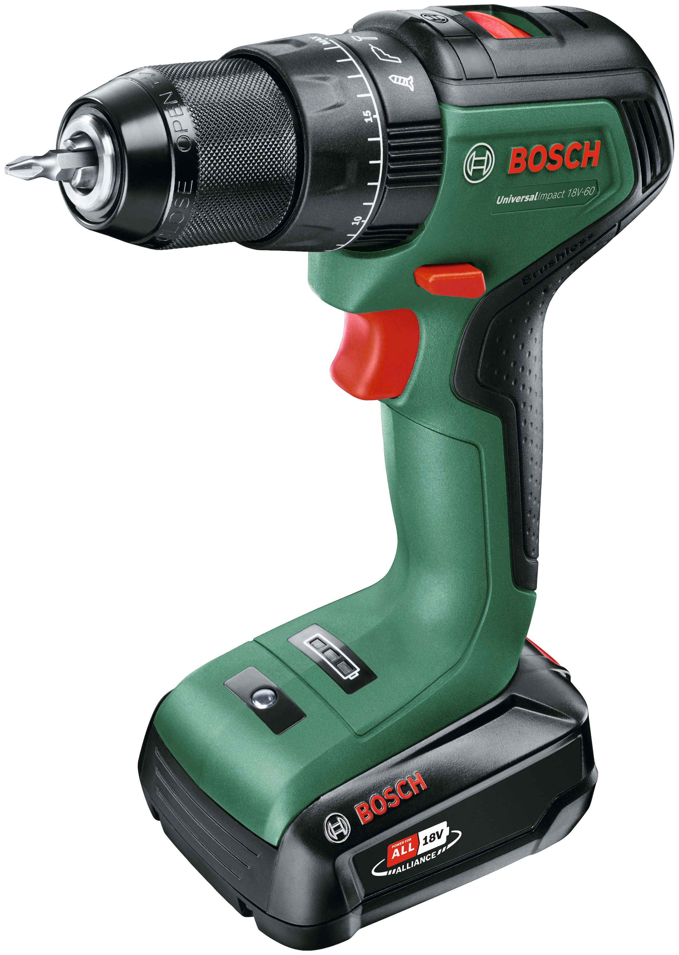 Bosch Home & Garden Akku-Schlagbohrschrauber »UniversalImpact 18V-60« Inkl. Koffer, mit Akku 18V/2Ah und Ladegerät