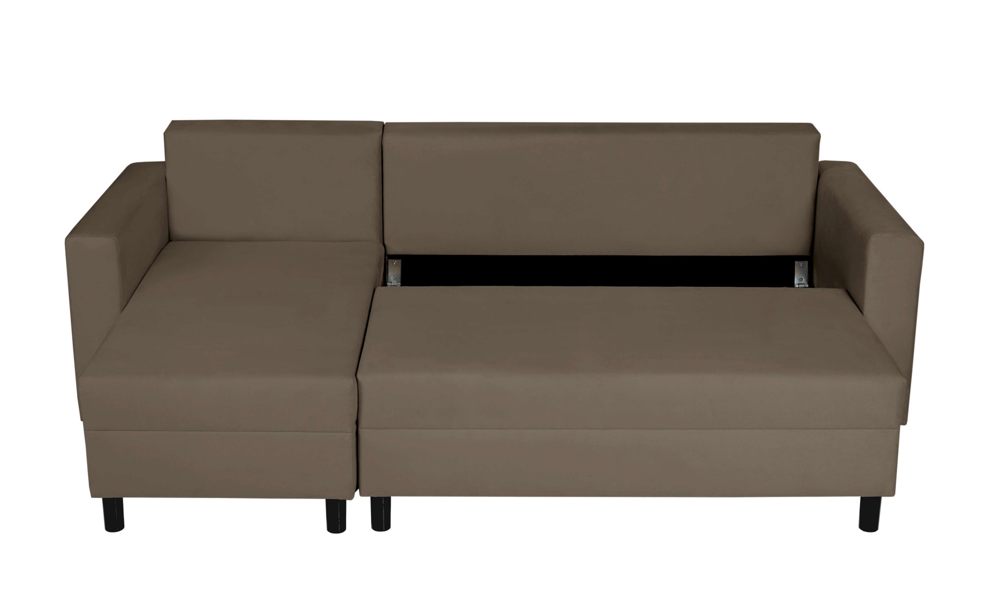 INOSIGN Ecksofa »GLENOE Schlafsofa mit Bettkasten, Recamiere beidseitig montierbar«, L-Form, Maße B/T/H: 230/135/84,5 cm, Velvet & Struktur weich