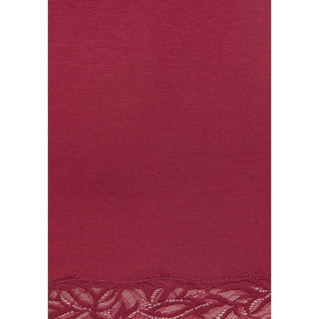LASCANA Unterhemd, (Packung, 2 St., 2er-Pack), mit floraler Spitze, Spaghettiträger-Top, Spitzen-Top