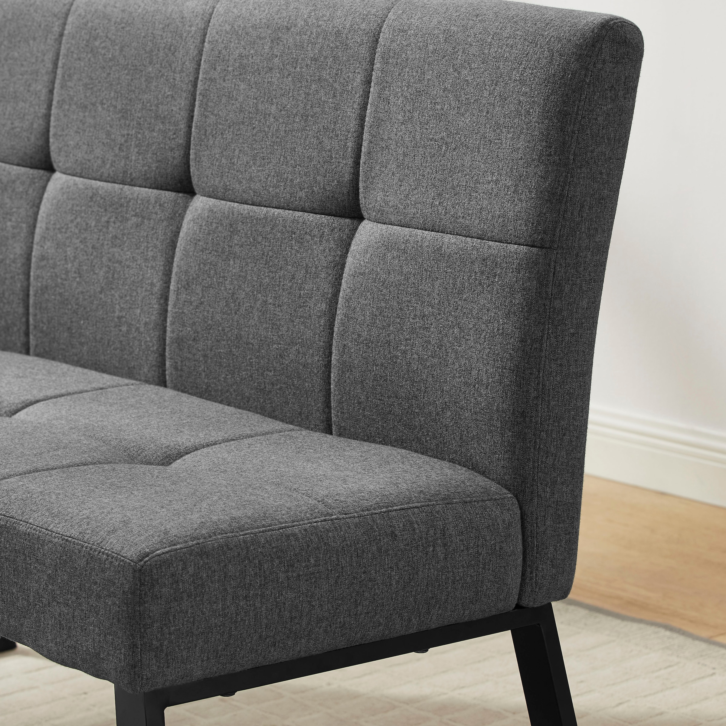 OTTO home Bank »Geranie« Strukturstoff Bezug, schwarzes Metallgestell, Breite 121 cm