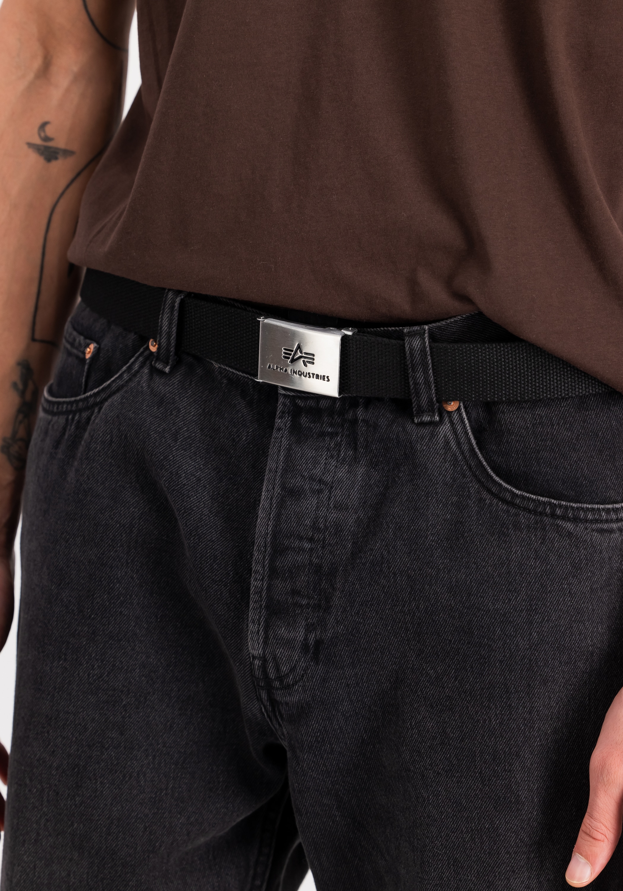 Alpha Industries Ledergürtel »Big A Belt«