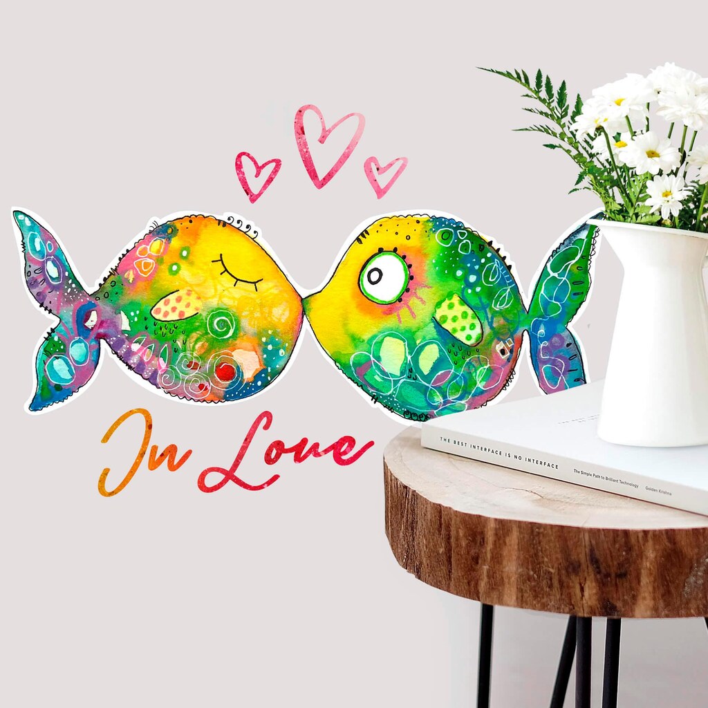 Wall-Art Wandtattoo »Verliebte Fische«