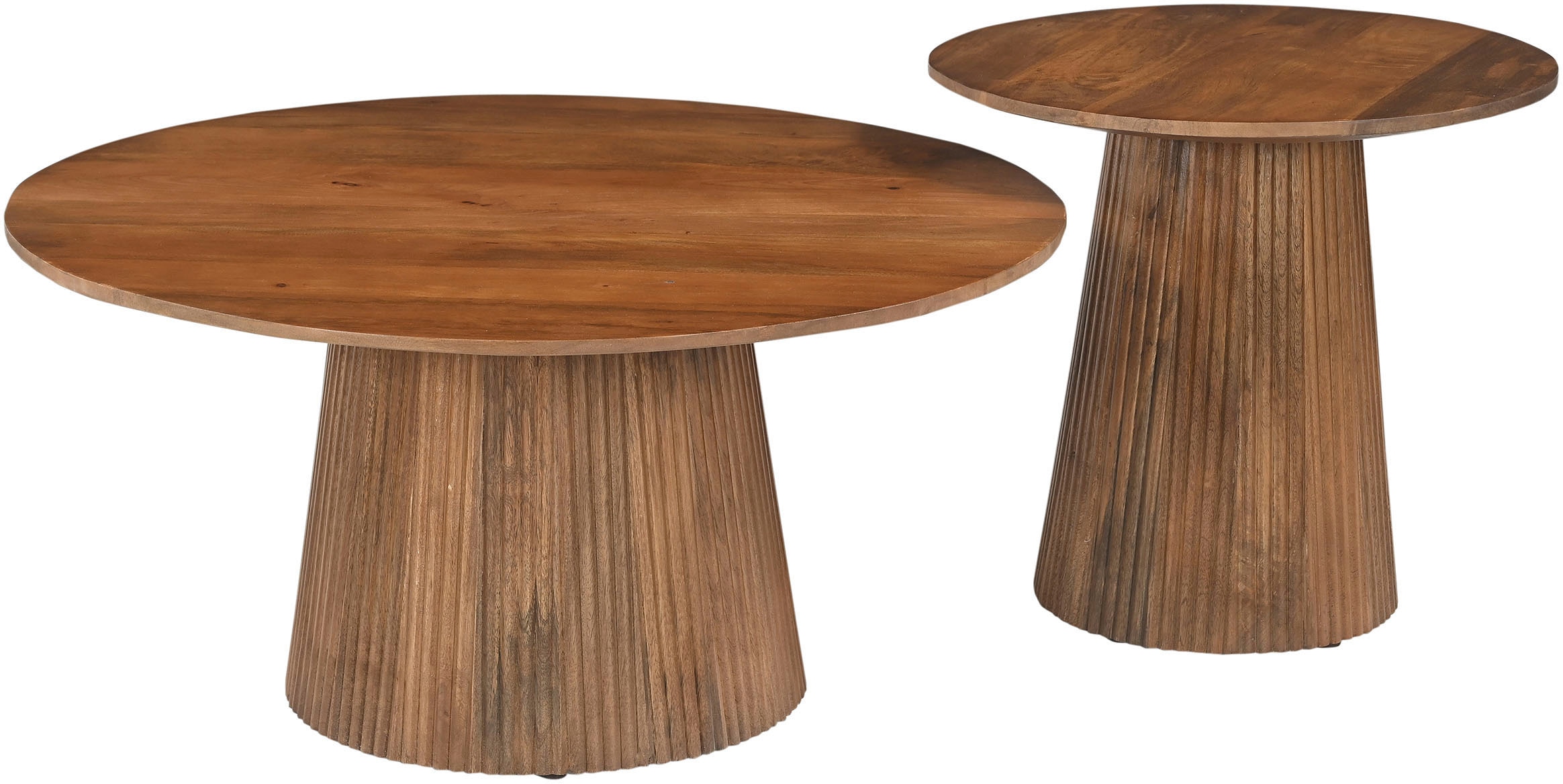 SIT Beistelltisch »MANGO NATURAL«, mit Sockelfuß im Lamellendesign