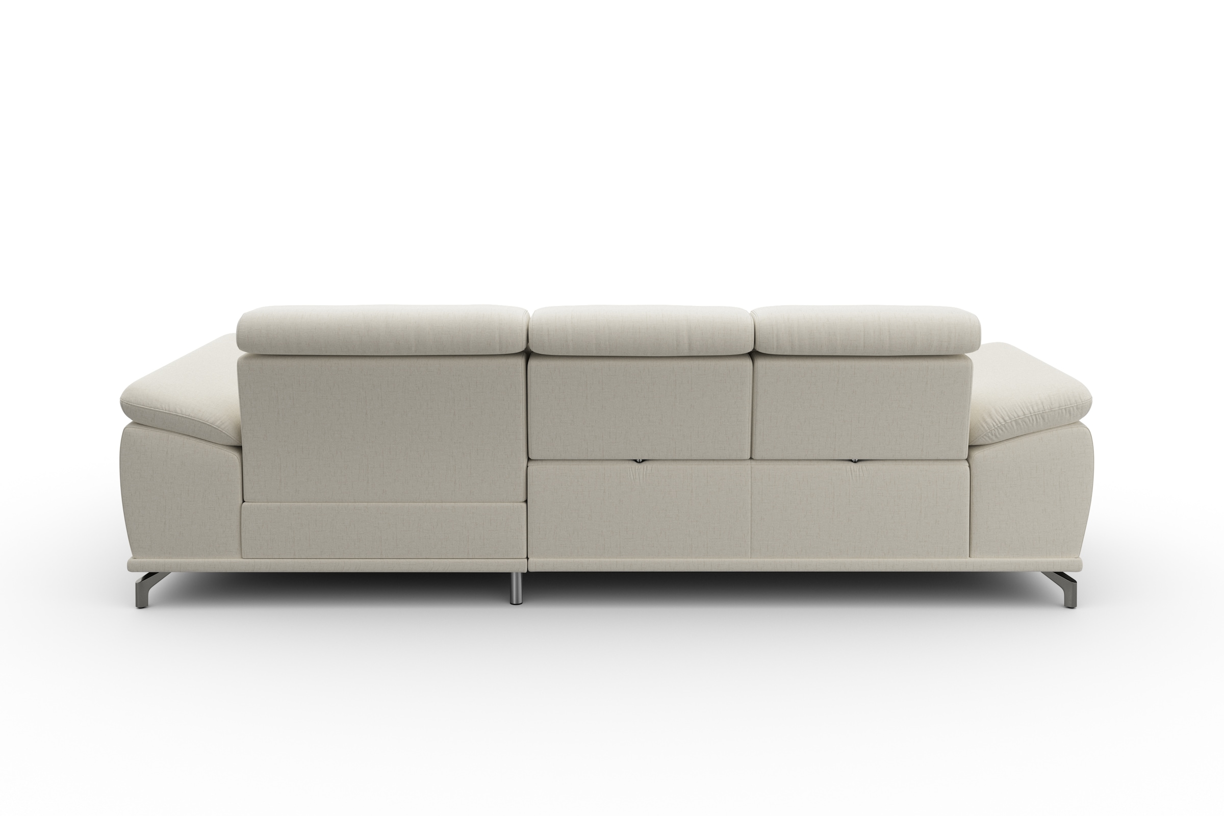 sit&more Ecksofa »Cabrio L-Form, B: 295 cm, mit Sitztiefen-, Arm- & Kopfteilverstellung«, 2 Nierenkissen, Federkern, optional Bettfunktion und Stauraum