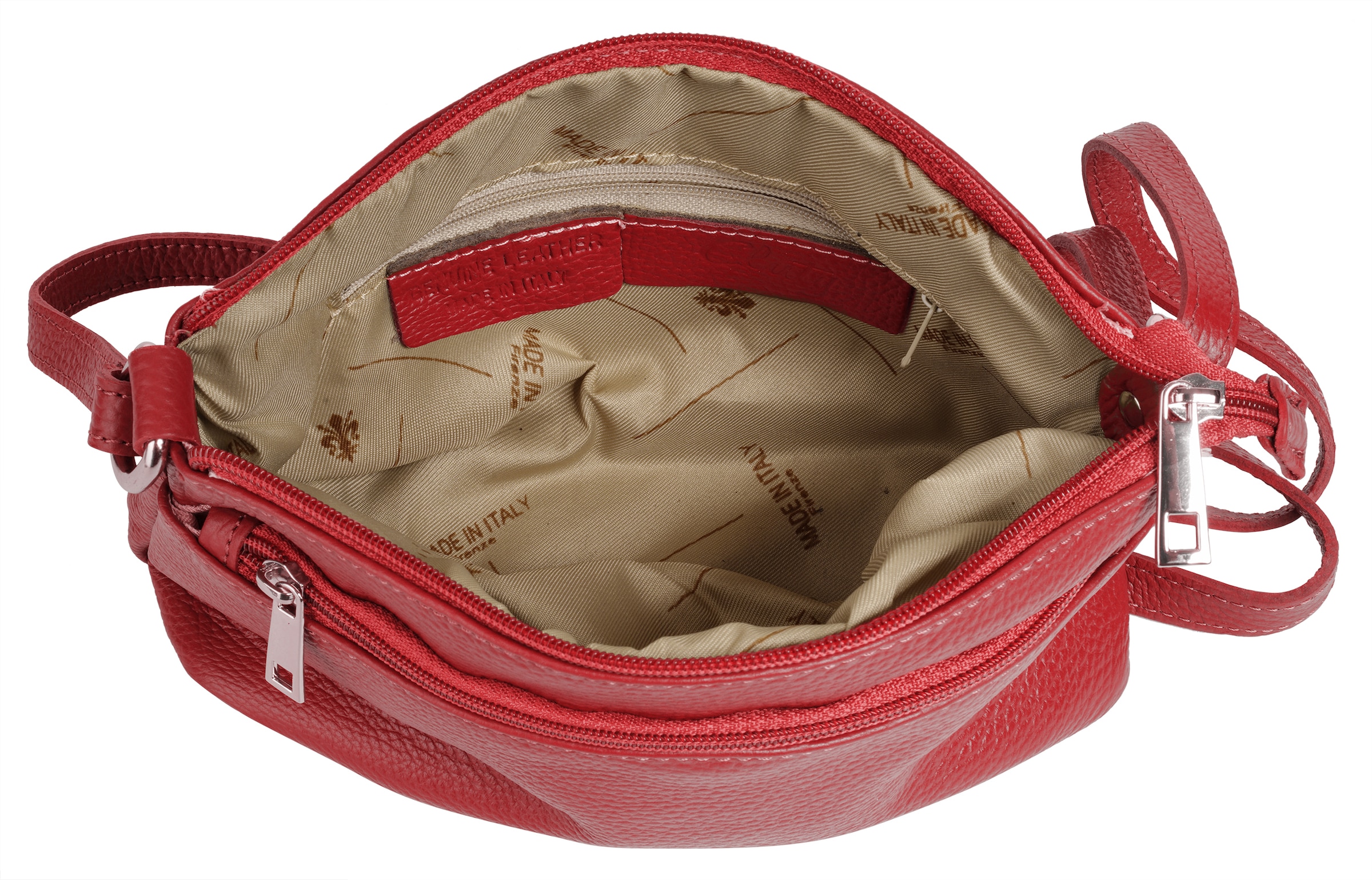 Cluty Umhängetasche echt Leder, Made in Italy