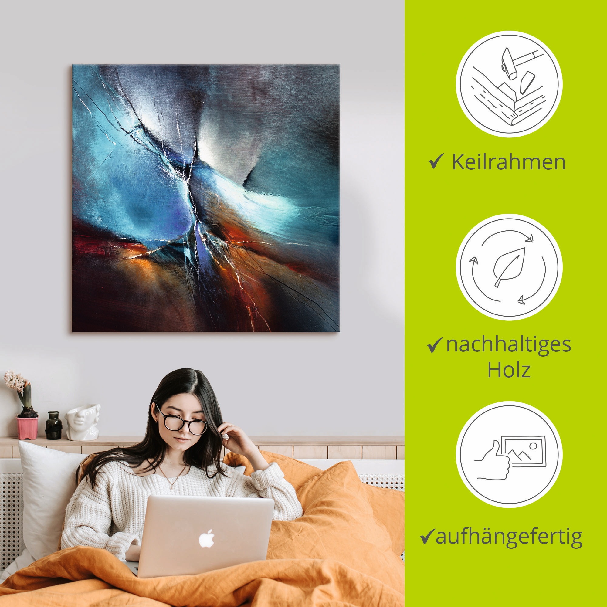 Artland Wandbild »Frühling im Eistobel« Muster 1 Stk. tlg. als Alubild, Leinwandbild in verschied. Größen