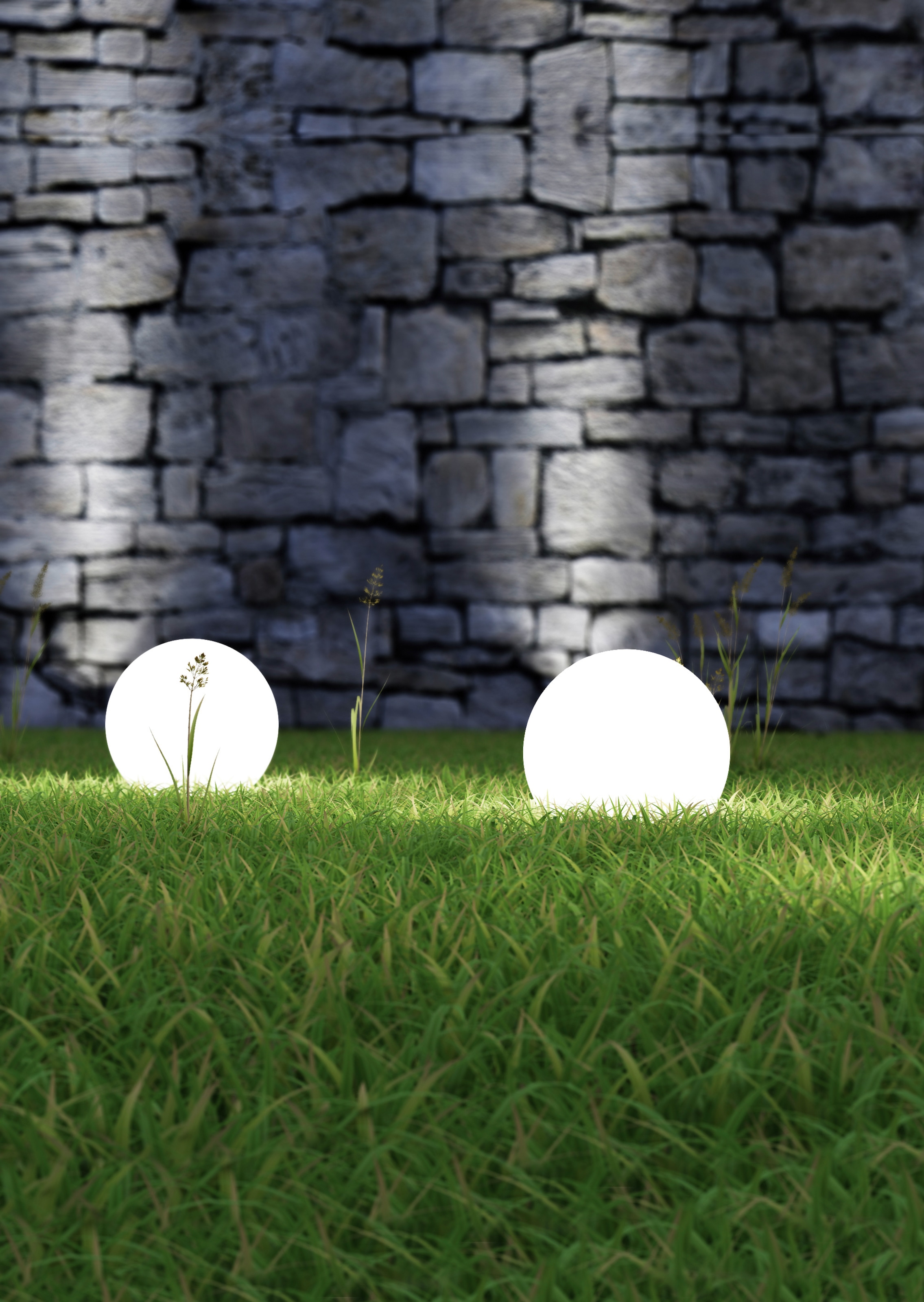 REALITY Leuchten Gartenleuchte »BOLO, Kugelleuchte Garten Outdoor Aussenleuchte, IP44 Schutz« E27 1 Stk. warmweiß - kaltweiß exkl. 1xE27 max 23W, inkl. Erdspieß, Anschlusskabel mit Stecker