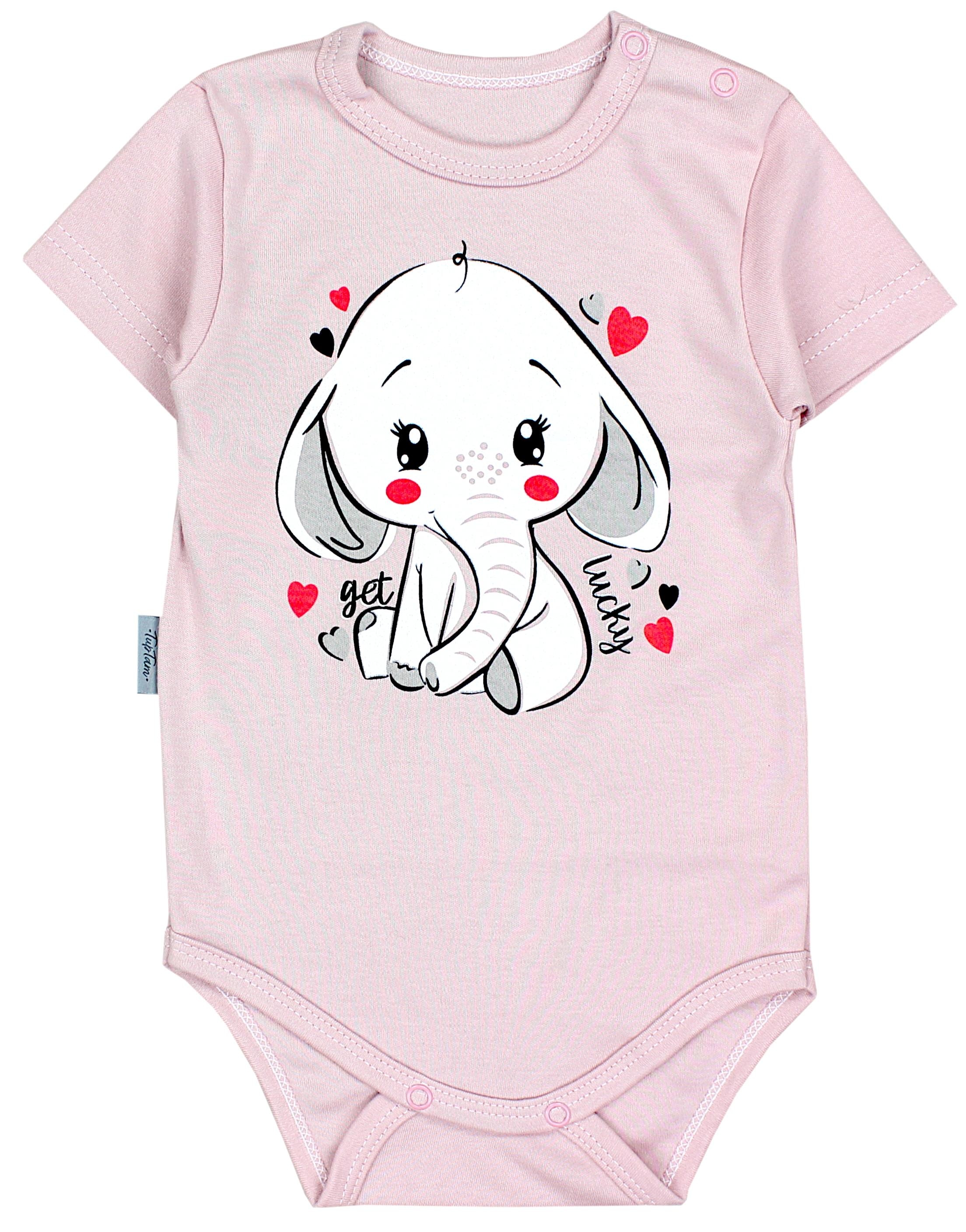 TupTam Kurzarmbody »Body Baby Kurzarm Body mit Aufdruck Spruch 5er Pack«