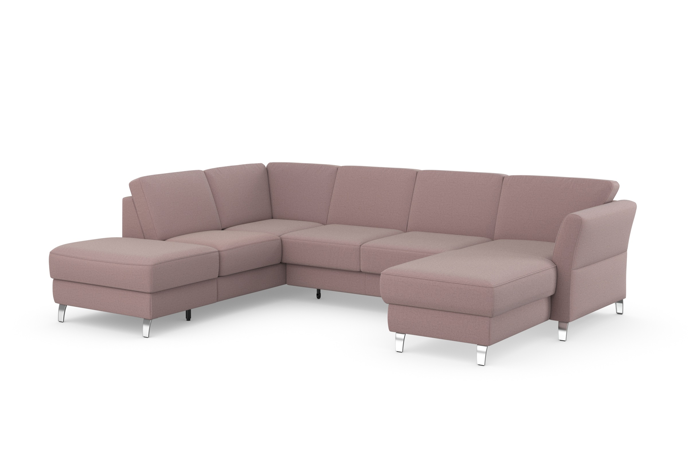 sit&more Wohnlandschaft »Visby U-Form«, Wahlweise mit Bettfunktion und Stauraum, frei im Raum stellbar