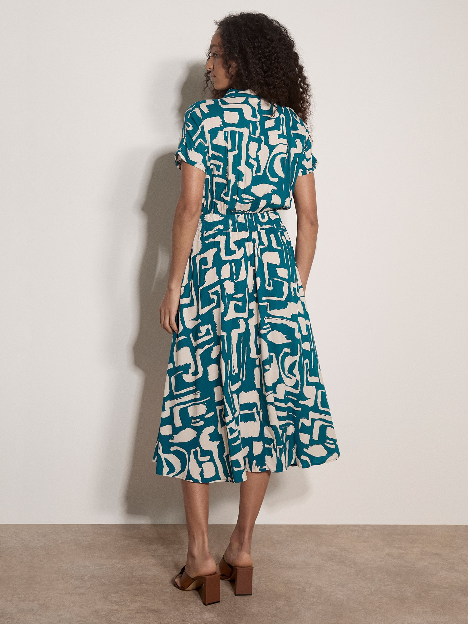 Apricot Midikleid »Midikleid« im griechischem Muster