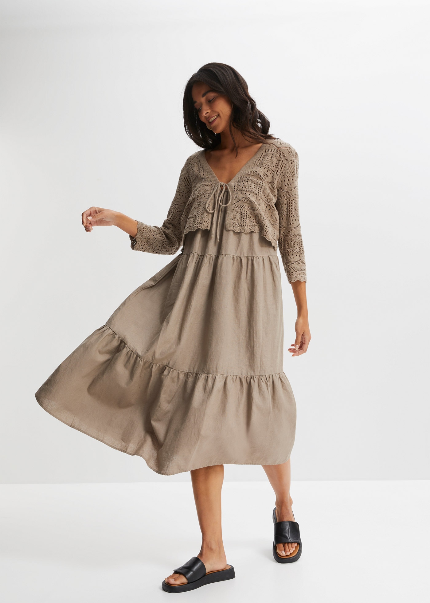 bonprix Ajourstrickjacke »Ajour-Bolero«, Ajour-Bolero
