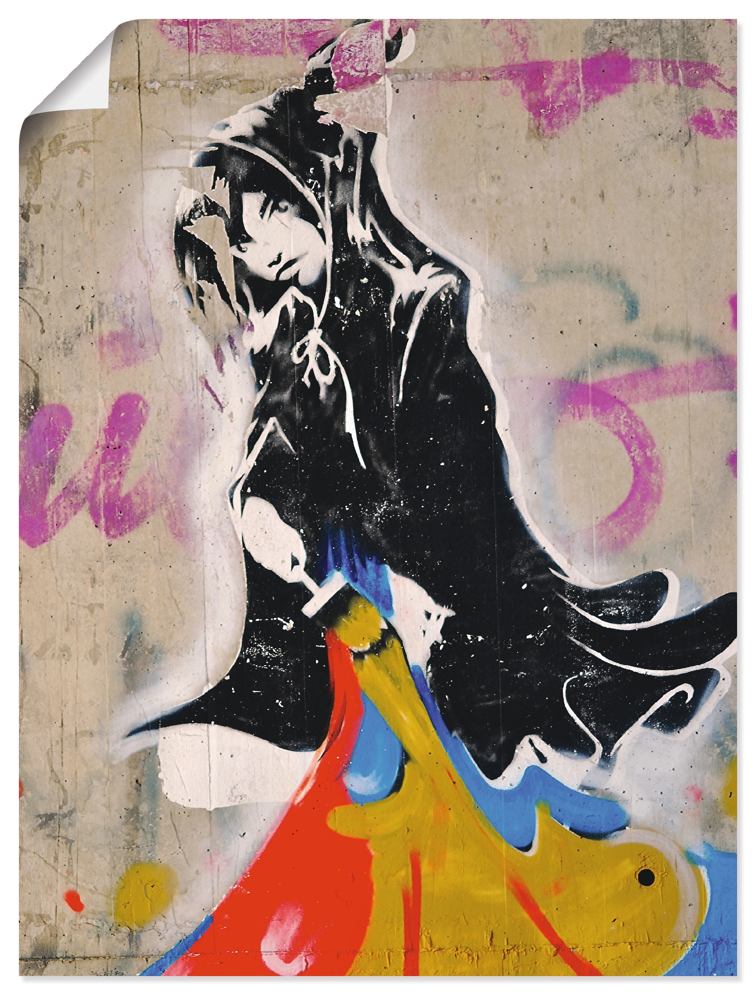 Poster »Graffiti II«, klassische Fantasie, (1 St.), als Alubild, Leinwandbild,...