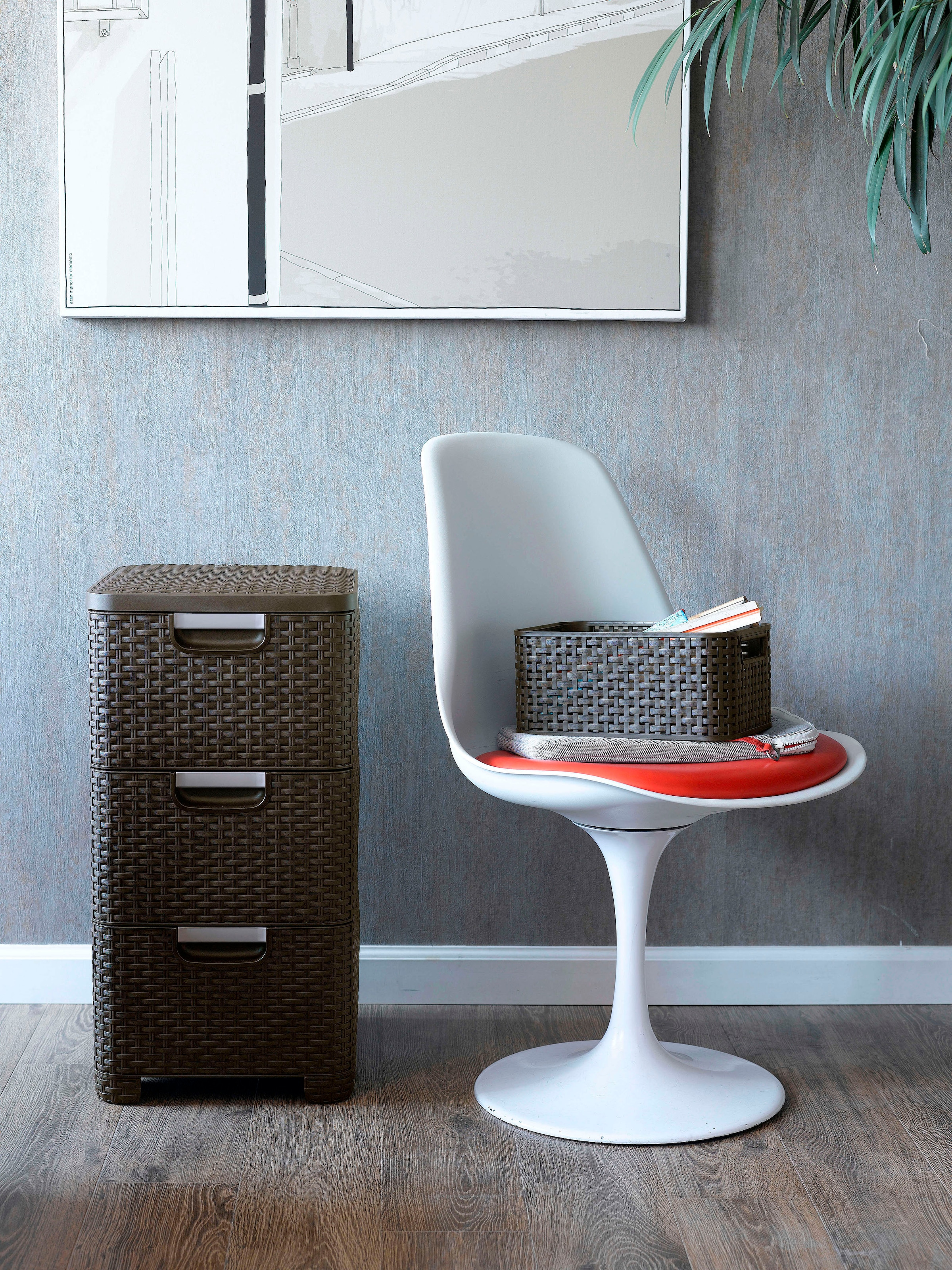 Curver Kommode »Schubladenschrank STYLE«, dunkelbraun