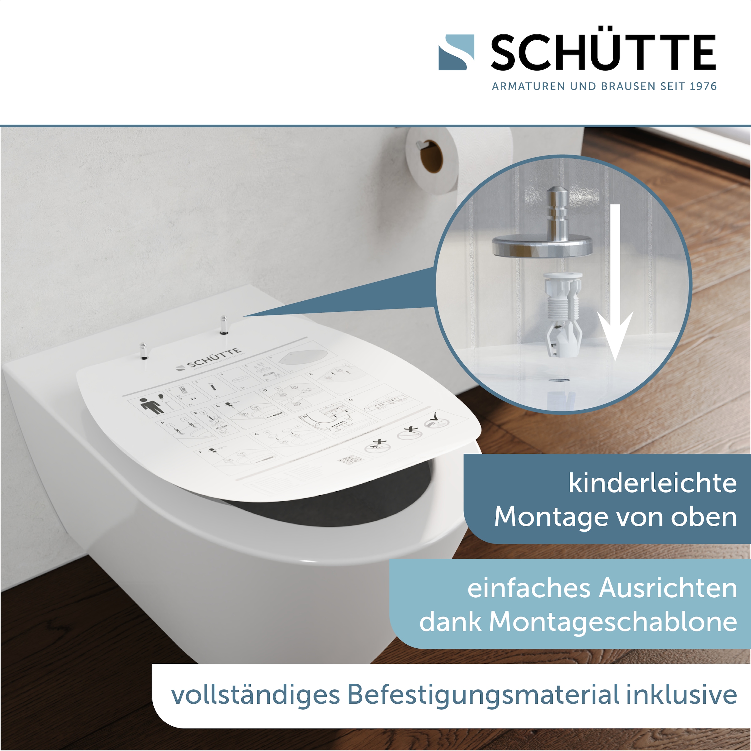 Schütte WC-Sitz »WHITE« Duroplast, WC-Sitz, Absenkautomatik, belastbar bis 250 kg