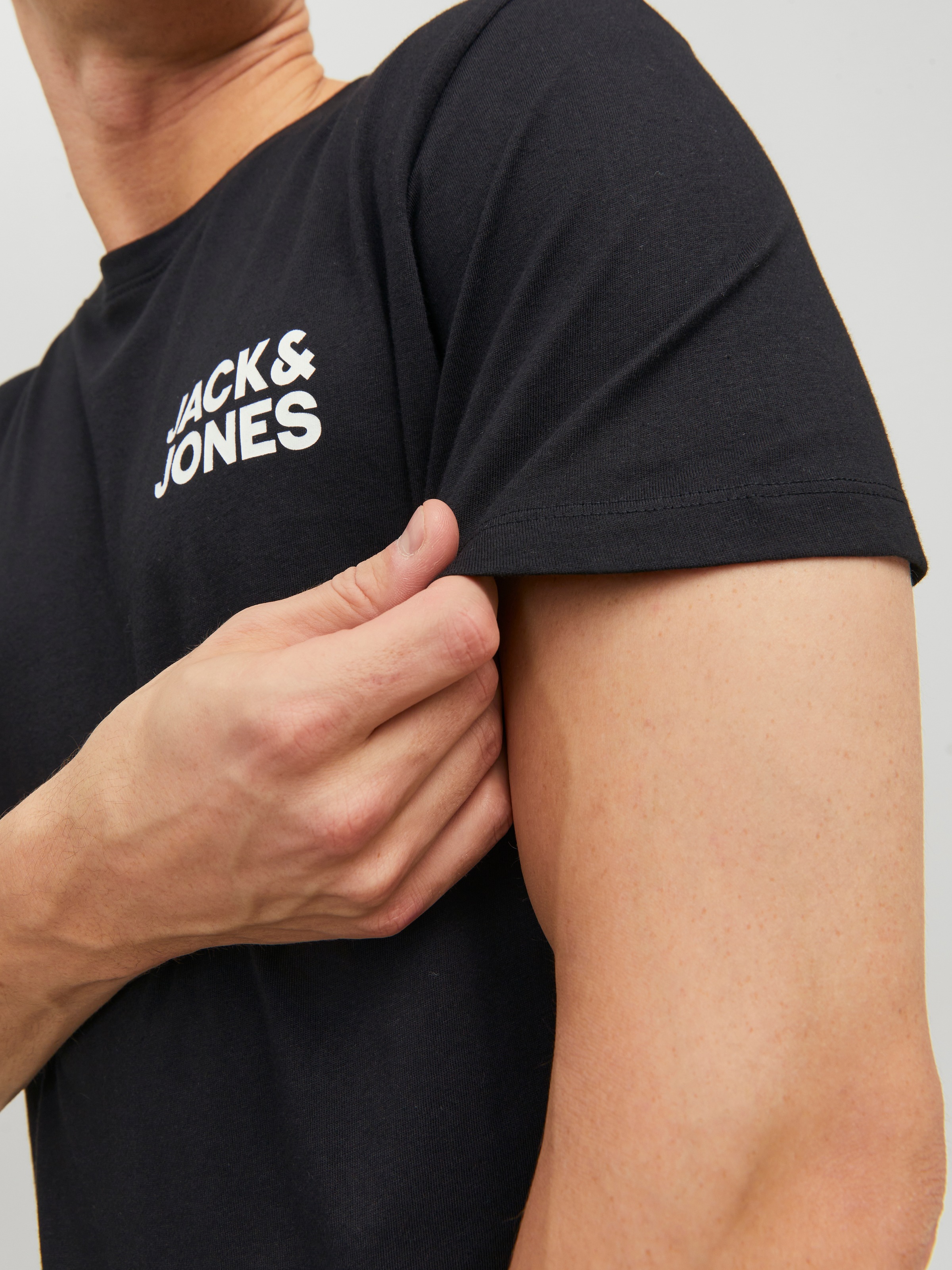 Jack & Jones T-Shirt »JJECORP Herren-Tee mit figurbetonter Silhouette« bedruckt, modisch, schmal, Baumwolle, Rundhals
