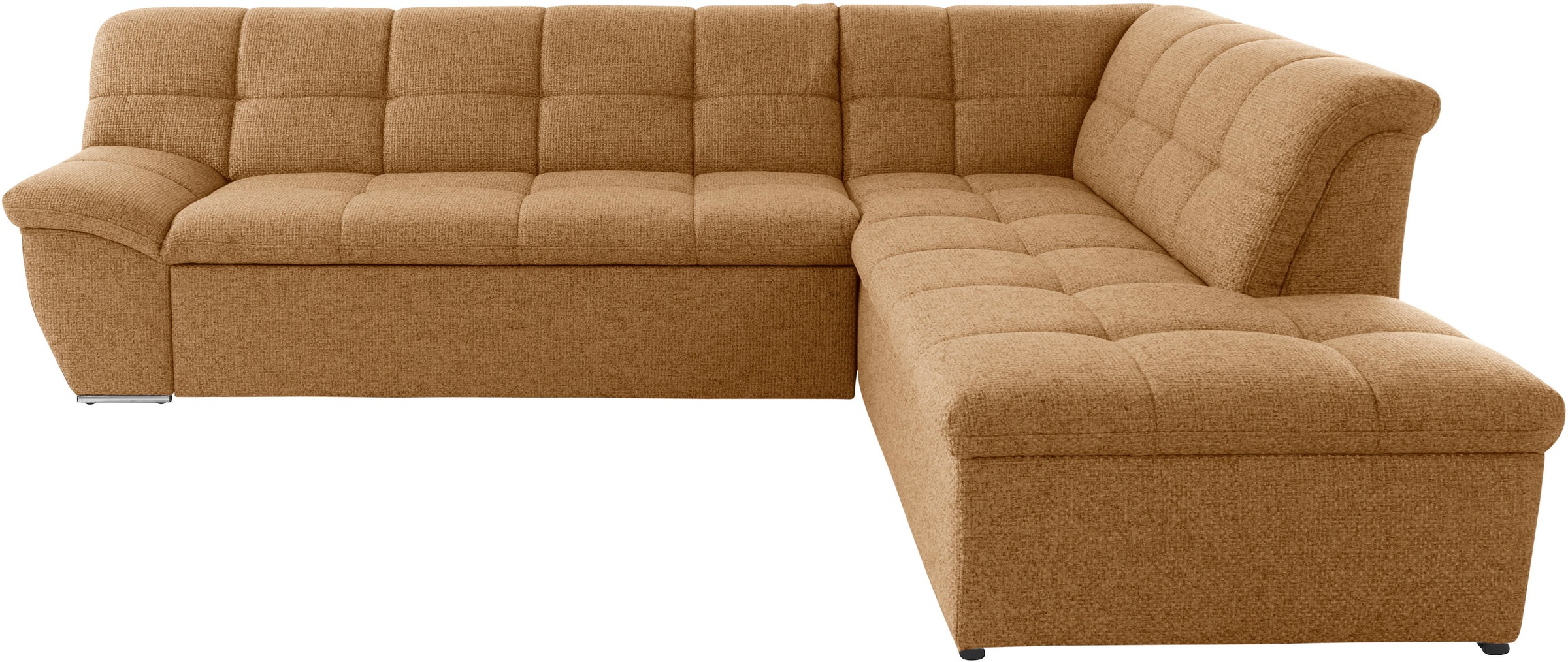 DOMO collection Ecksofa »Lagoa, moderne Sitzheftung, bequem und komfortabel, L-Form«, wahlweise mit Bettfunktion, frei im Raum stellbar, große Farbvielfalt