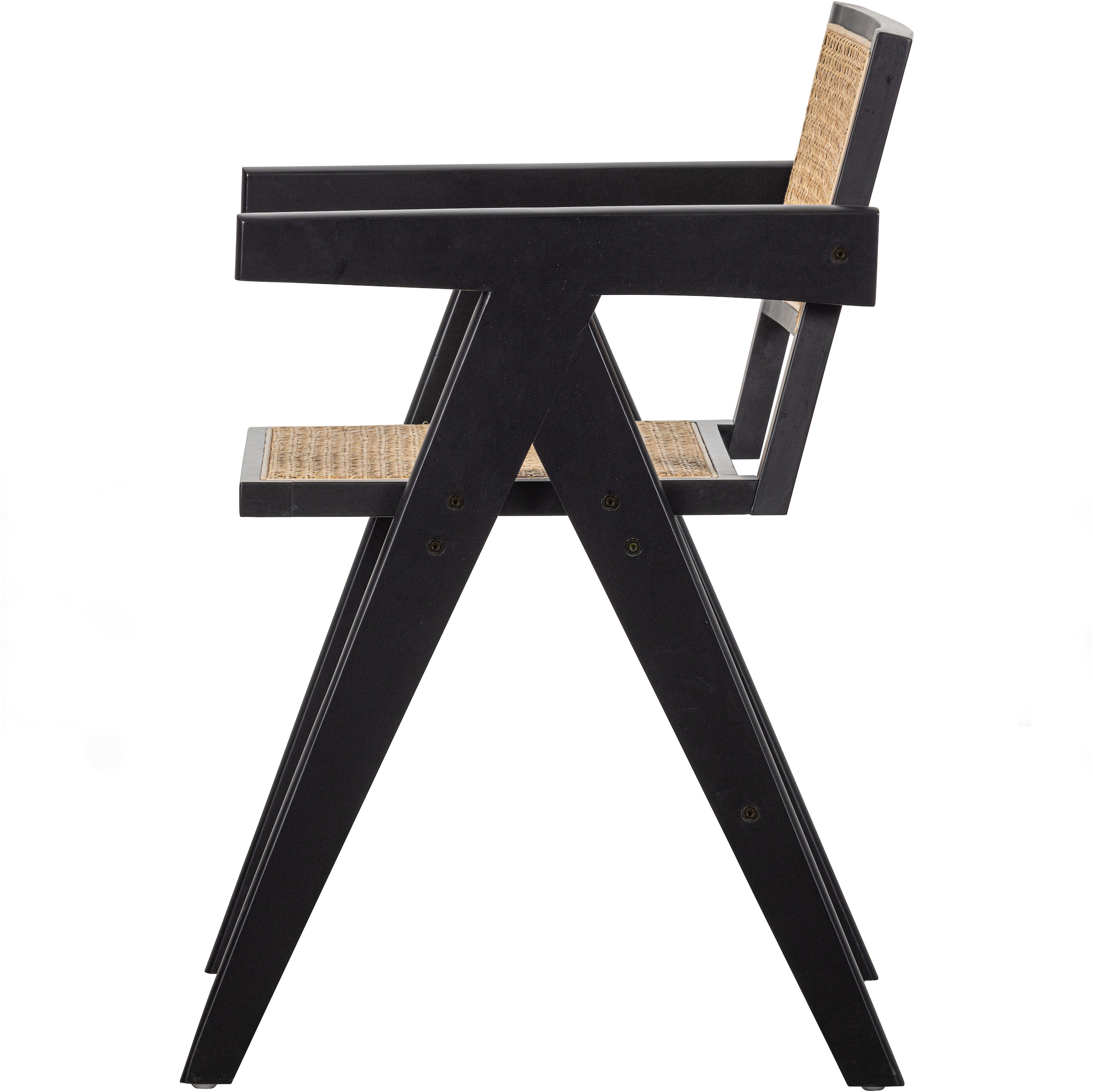 WOOOD Esszimmerstuhl »Gunn mit Kiefernholz und Rattangeflecht B 54 x T 54 x H 80 cm« () Kiefernholz mit Rattangeflecht, behandeltes Holz für lange Lebensdauer