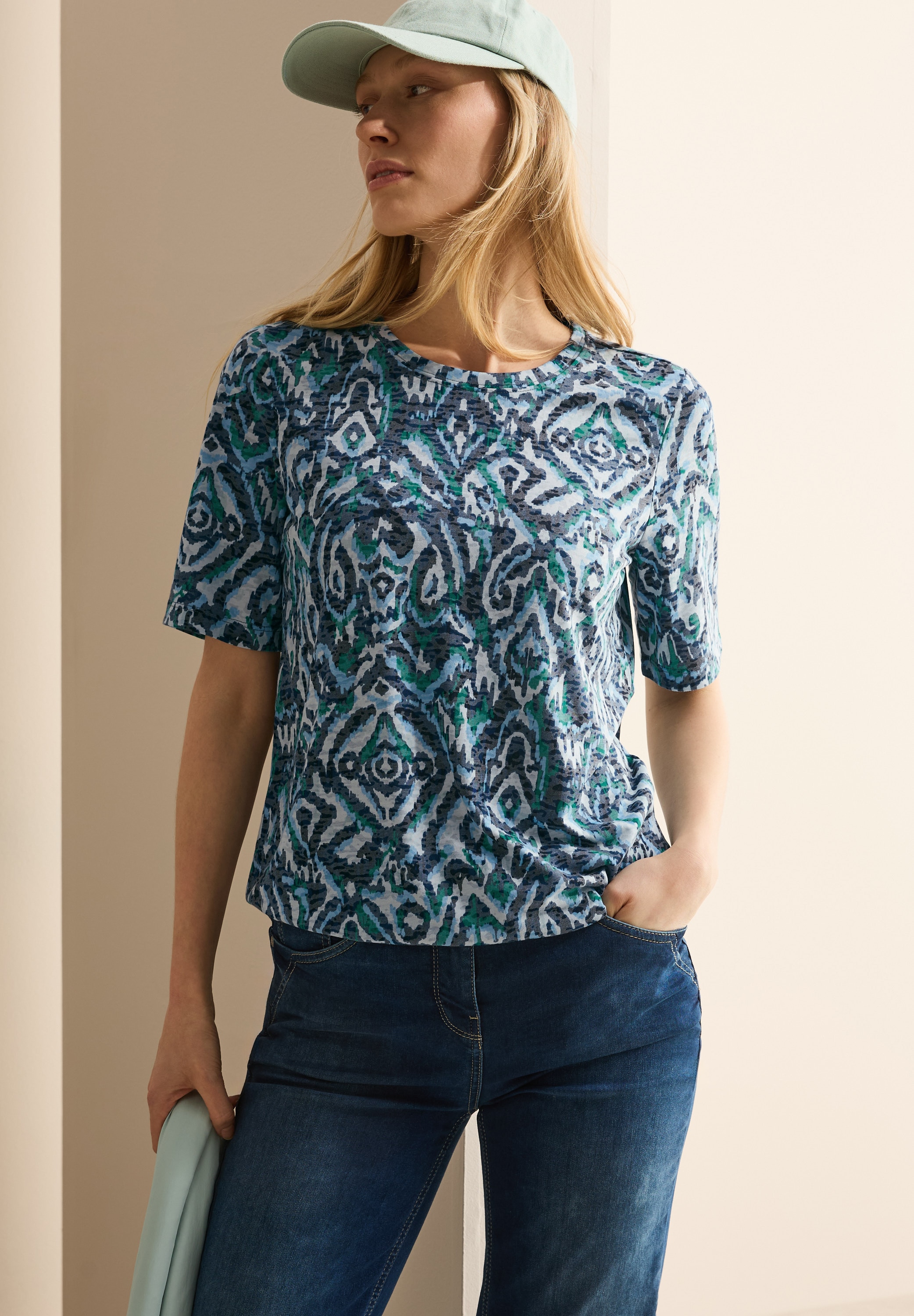 Cecil T-Shirt, mit All-Over Print